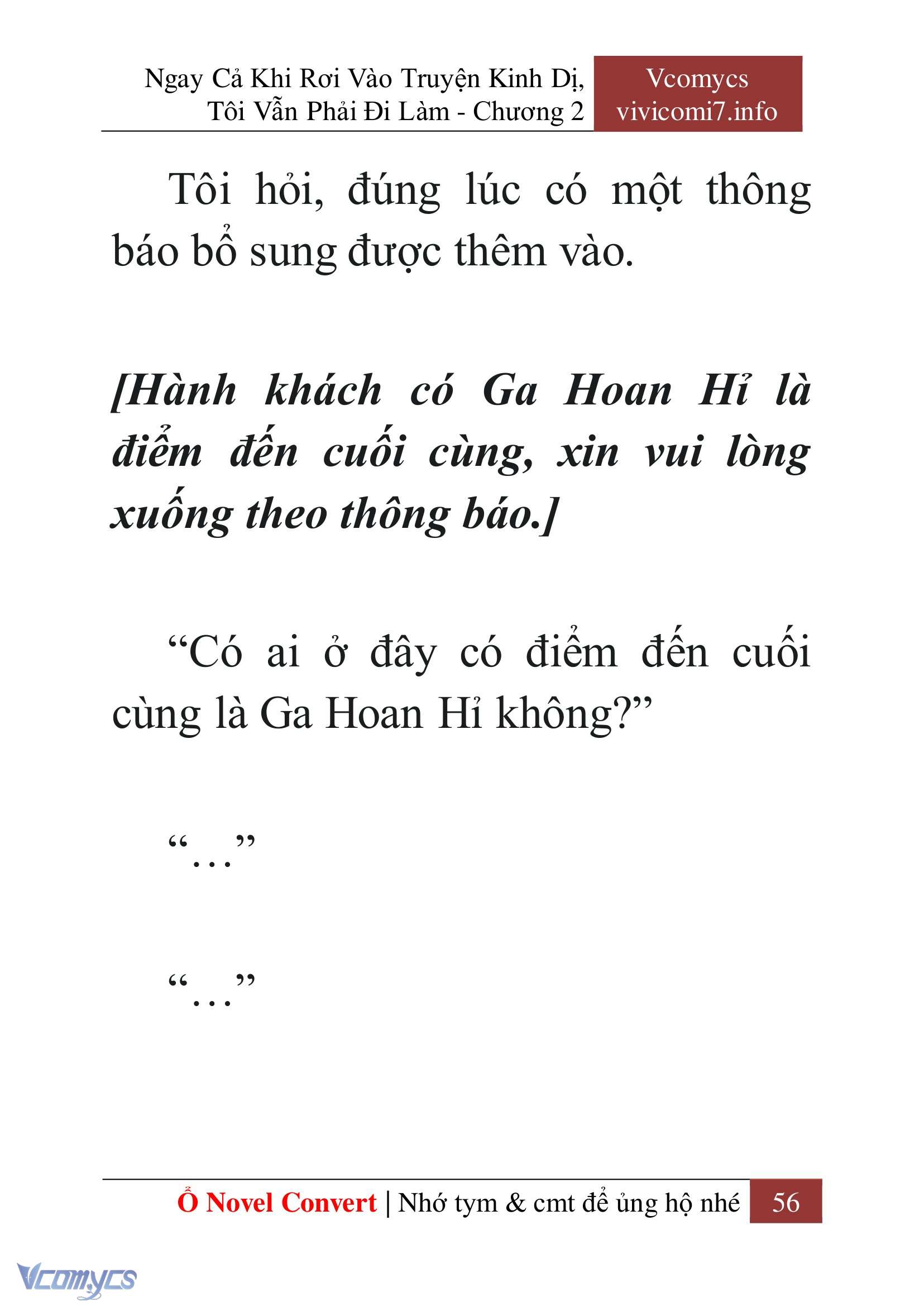 [Novel] Ngay Cả Khi Rơi Vào Truyện Kinh Dị, Tôi Vẫn Phải Đi Làm Chap 2 - Next 