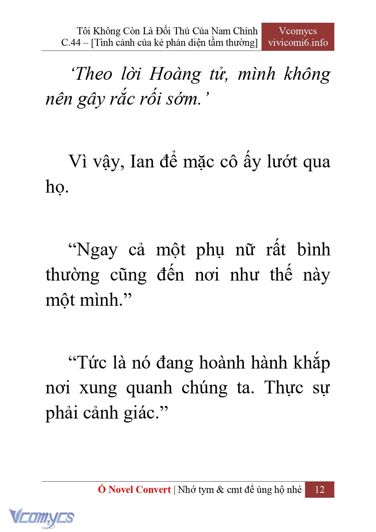 [Novel] Tôi Không Còn Là Đối Thủ Của Nam Chính Chap 44 - Trang 2