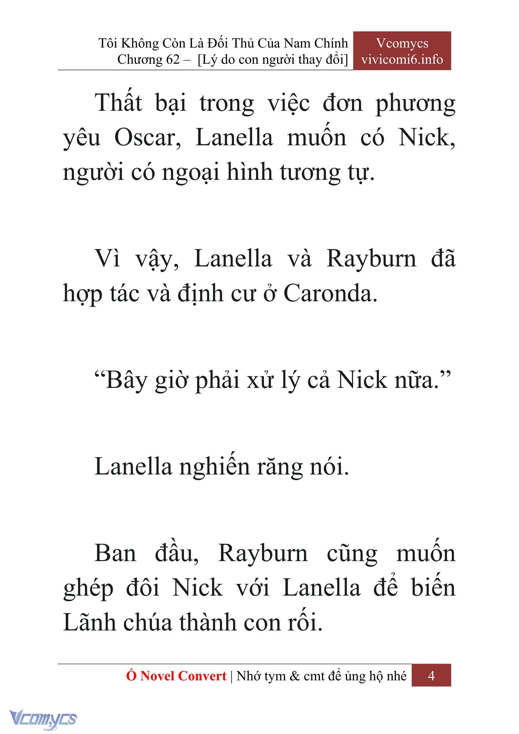 [Novel] Tôi Không Còn Là Đối Thủ Của Nam Chính Chap 62 - Next Chap 63
