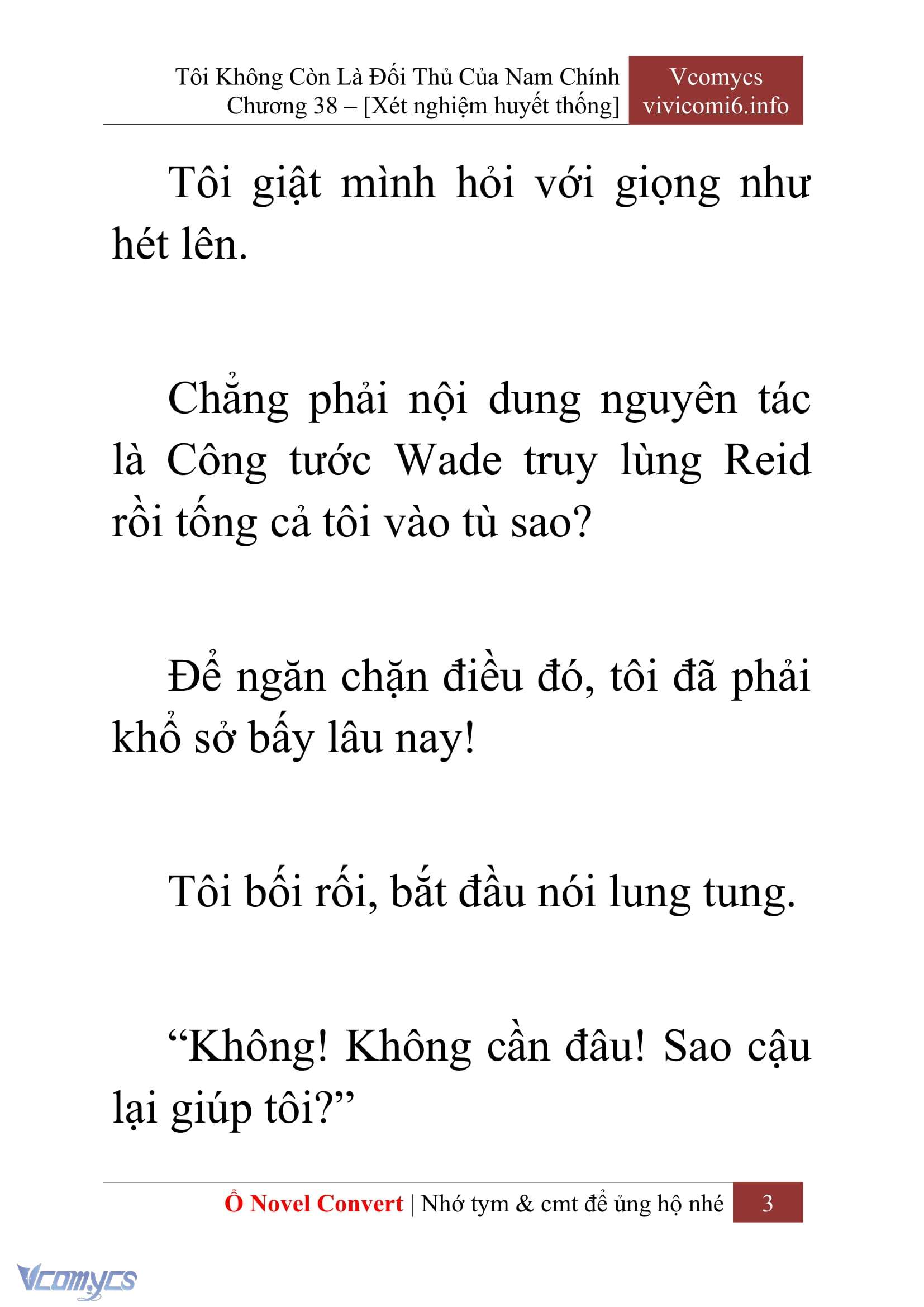 [Novel] Tôi Không Còn Là Đối Thủ Của Nam Chính Chap 38 - Trang 2