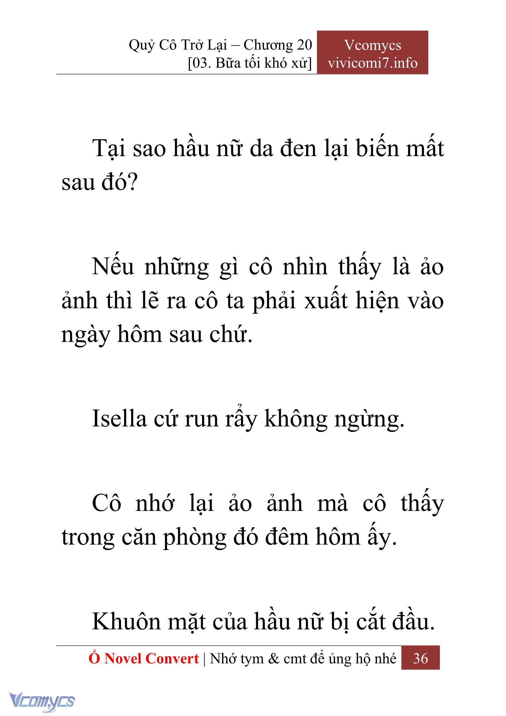 [Novel] Quý Cô Trở Lại Chap 20 - Next Chap 21