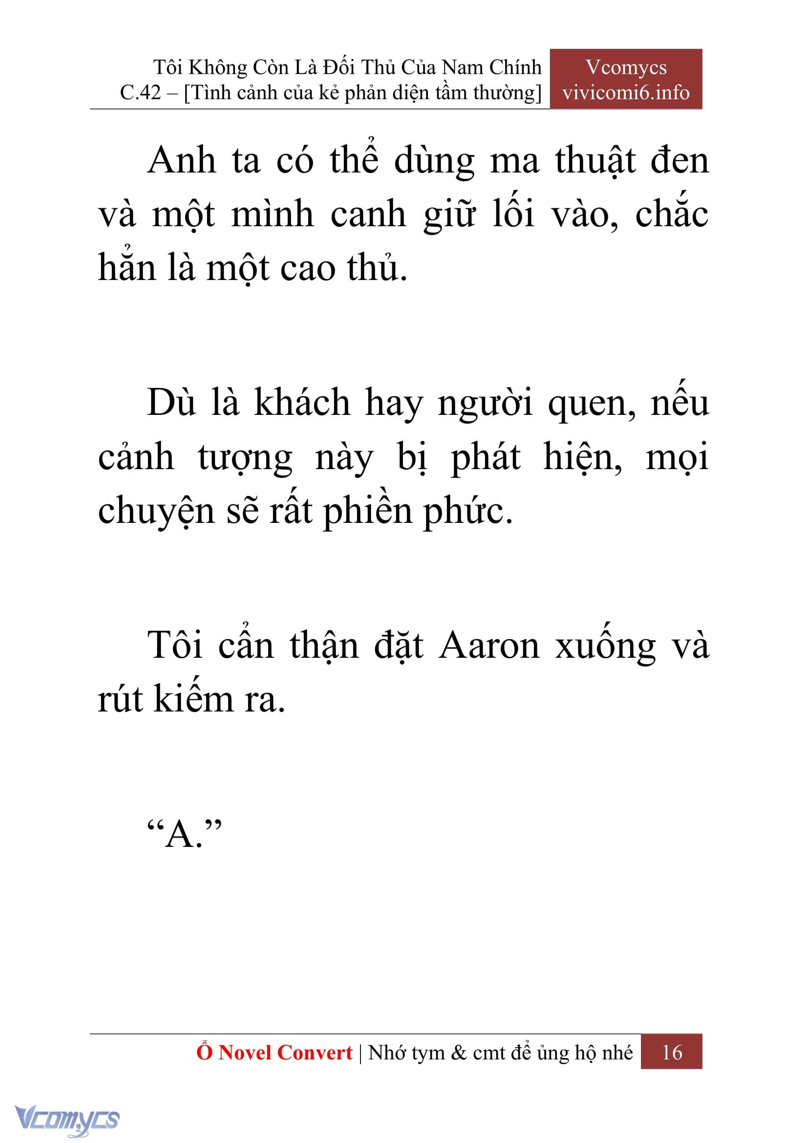 [Novel] Tôi Không Còn Là Đối Thủ Của Nam Chính Chap 42 - Trang 2