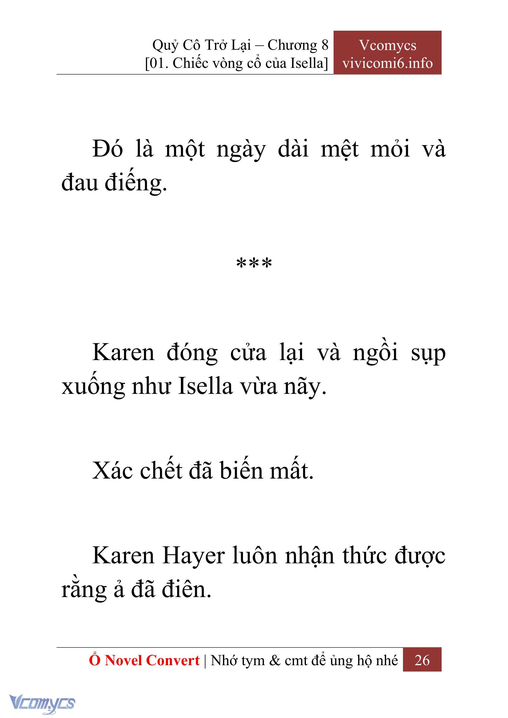 [Novel] Quý Cô Trở Lại Chap 8 - Trang 2