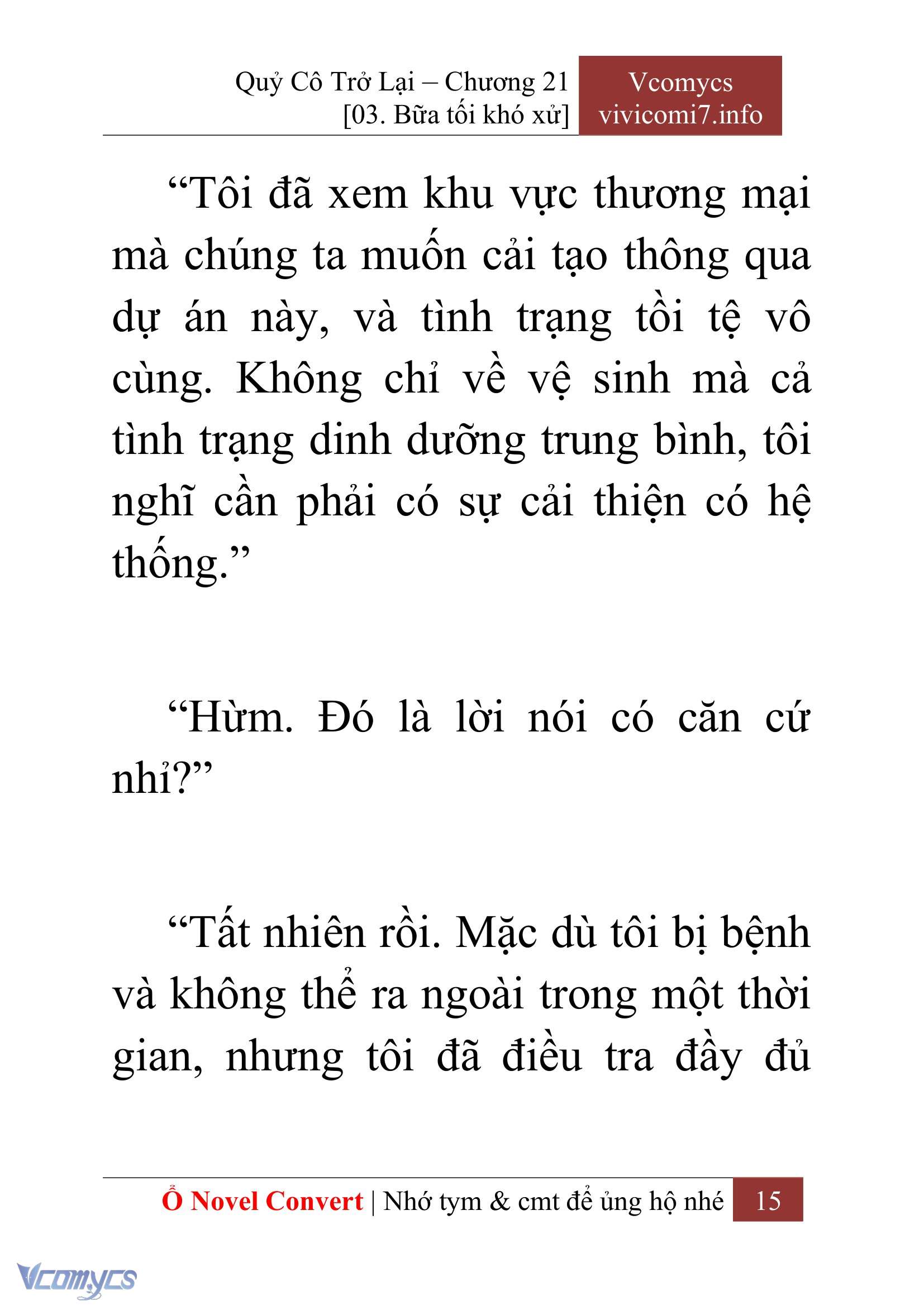 [Novel] Quý Cô Trở Lại Chap 21 - Next Chap 22