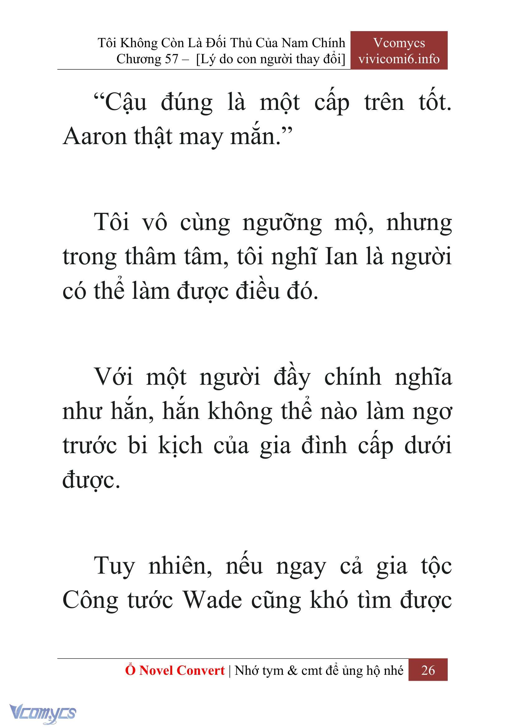 [Novel] Tôi Không Còn Là Đối Thủ Của Nam Chính Chap 57 - Next Chap 58