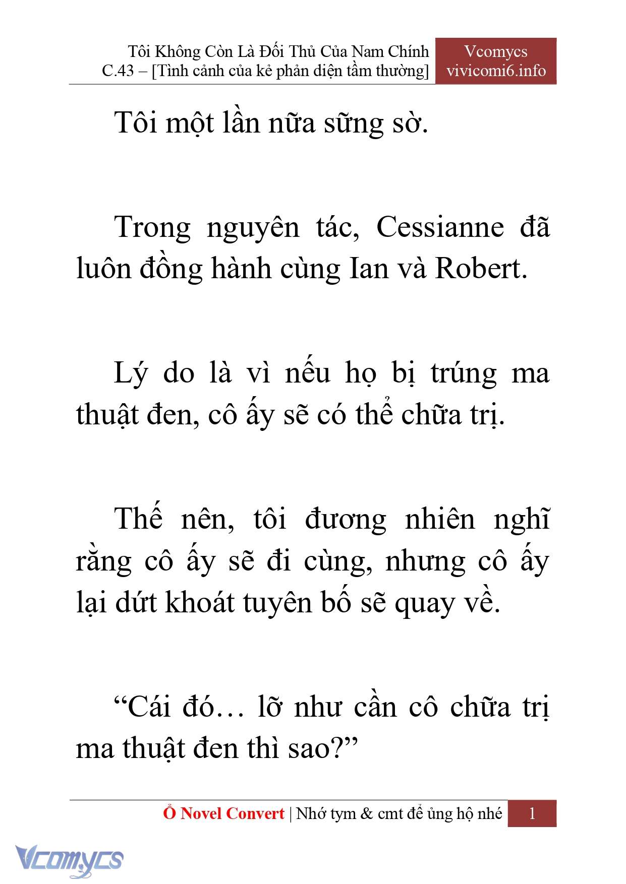 [Novel] Tôi Không Còn Là Đối Thủ Của Nam Chính Chap 43 - Trang 2