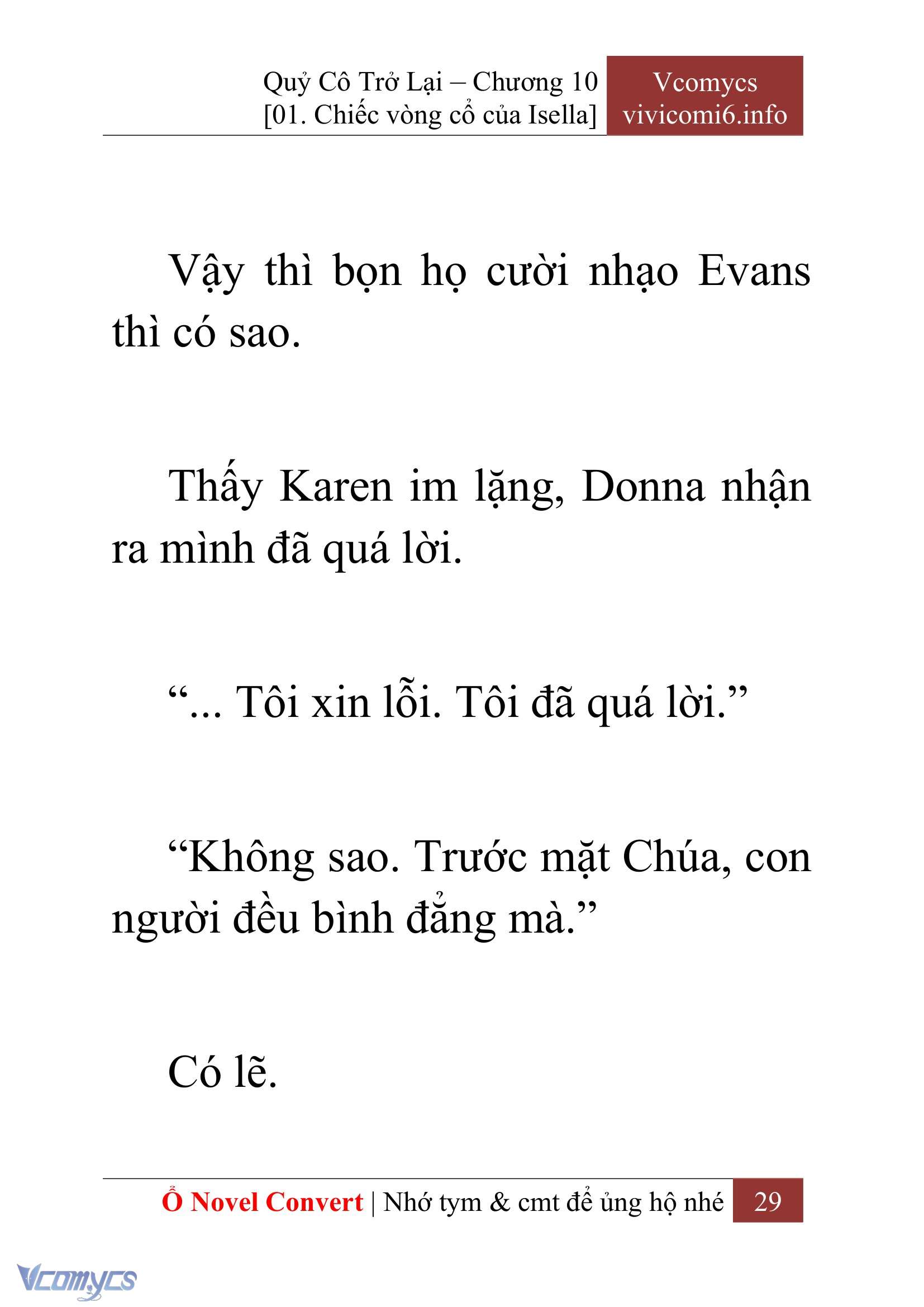 [Novel] Quý Cô Trở Lại Chap 10 - Trang 2