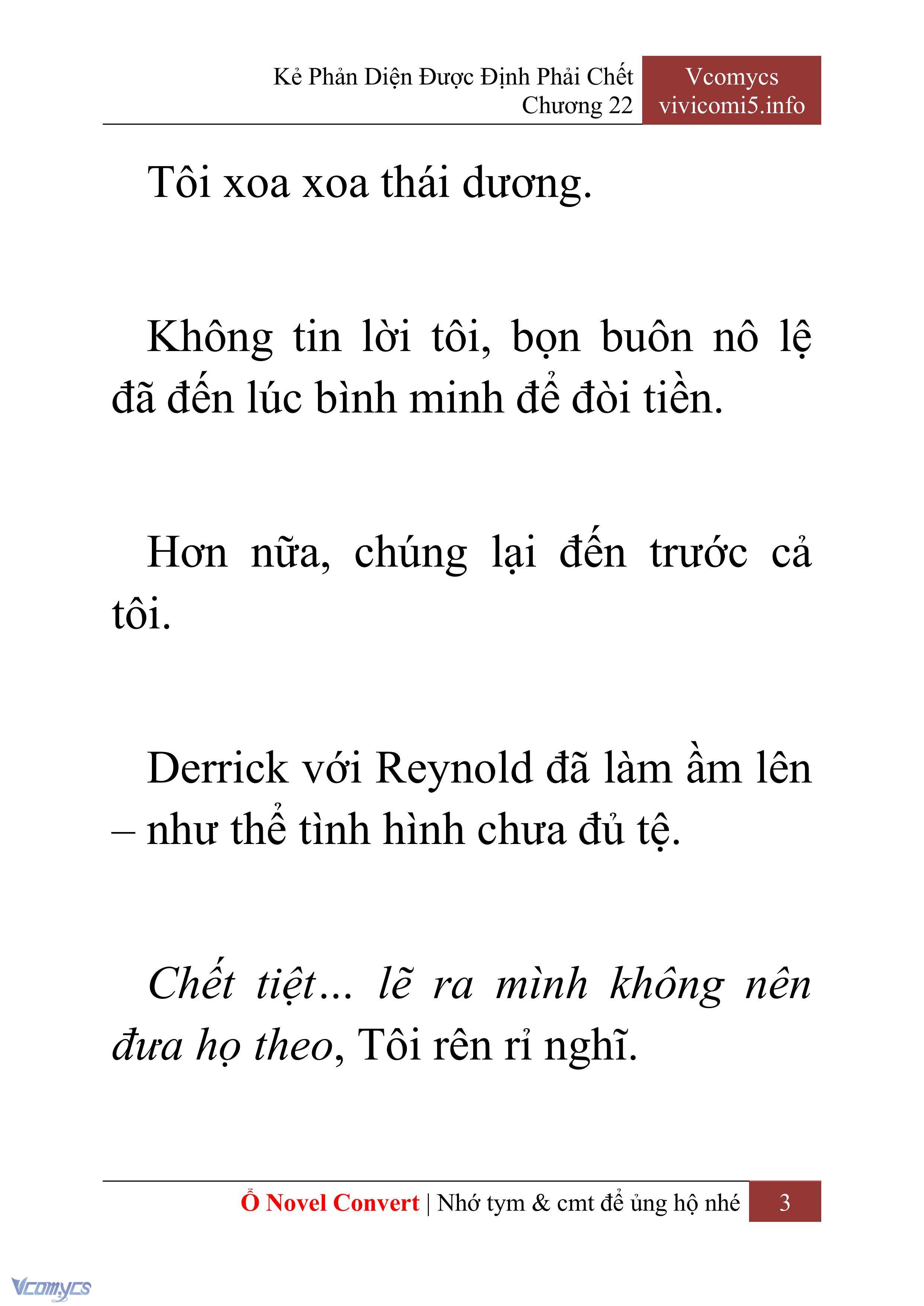 [Novel] Kẻ Phản Diện Được Định Phải Chết Chap 22 - Trang 2