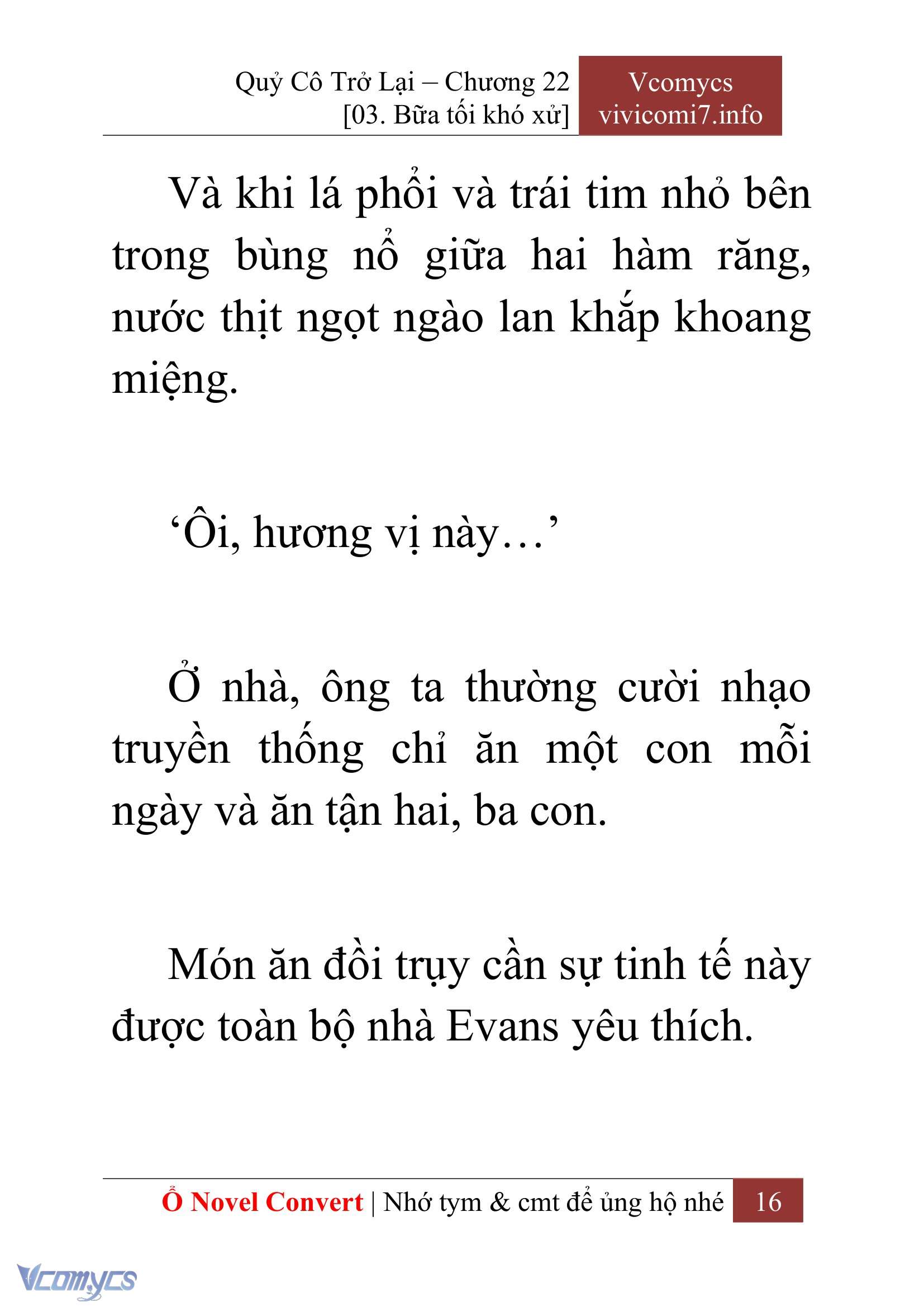 [Novel] Quý Cô Trở Lại Chap 22 - Next Chap 23