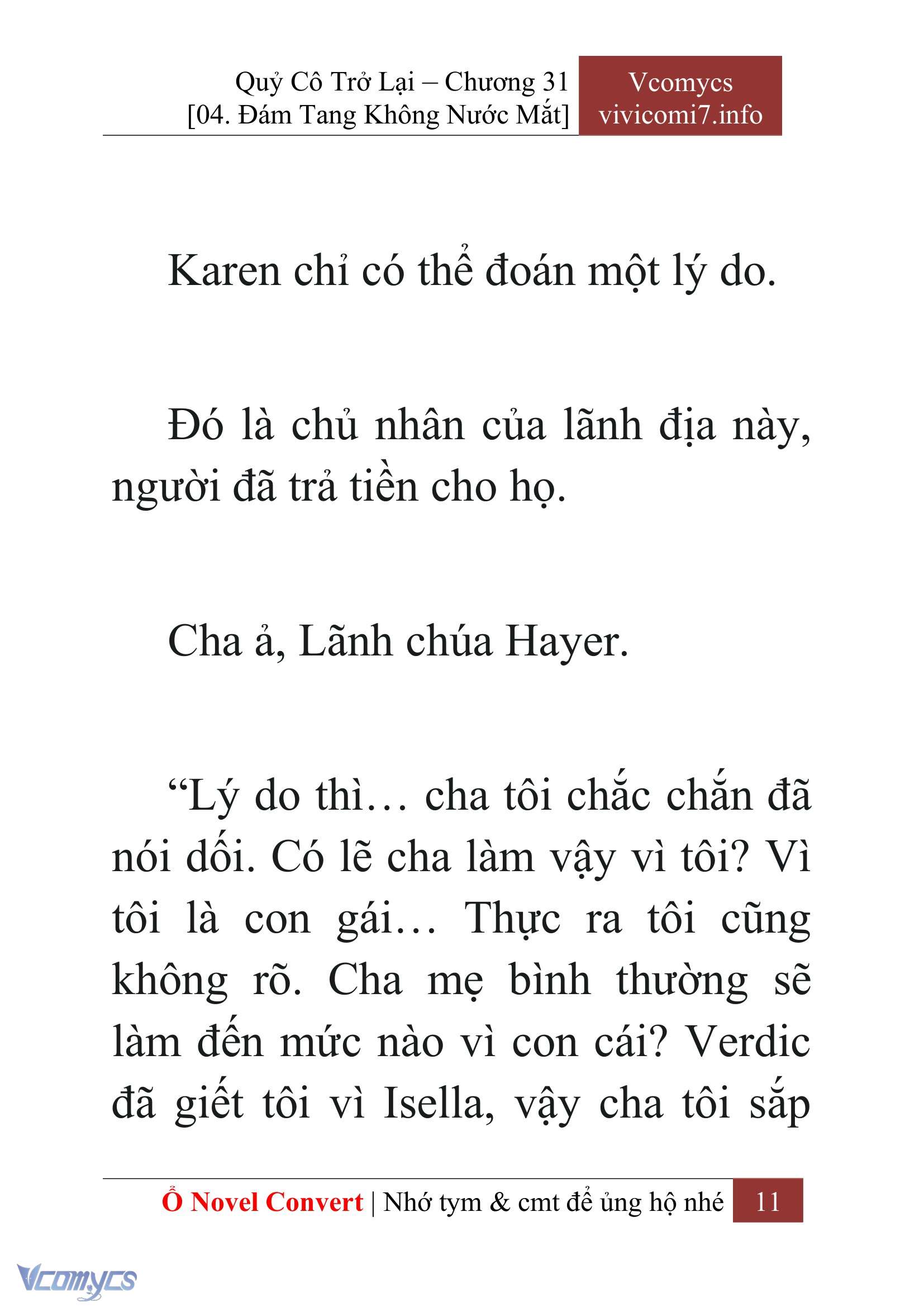 [Novel] Quý Cô Trở Lại Chap 31 - Trang 2