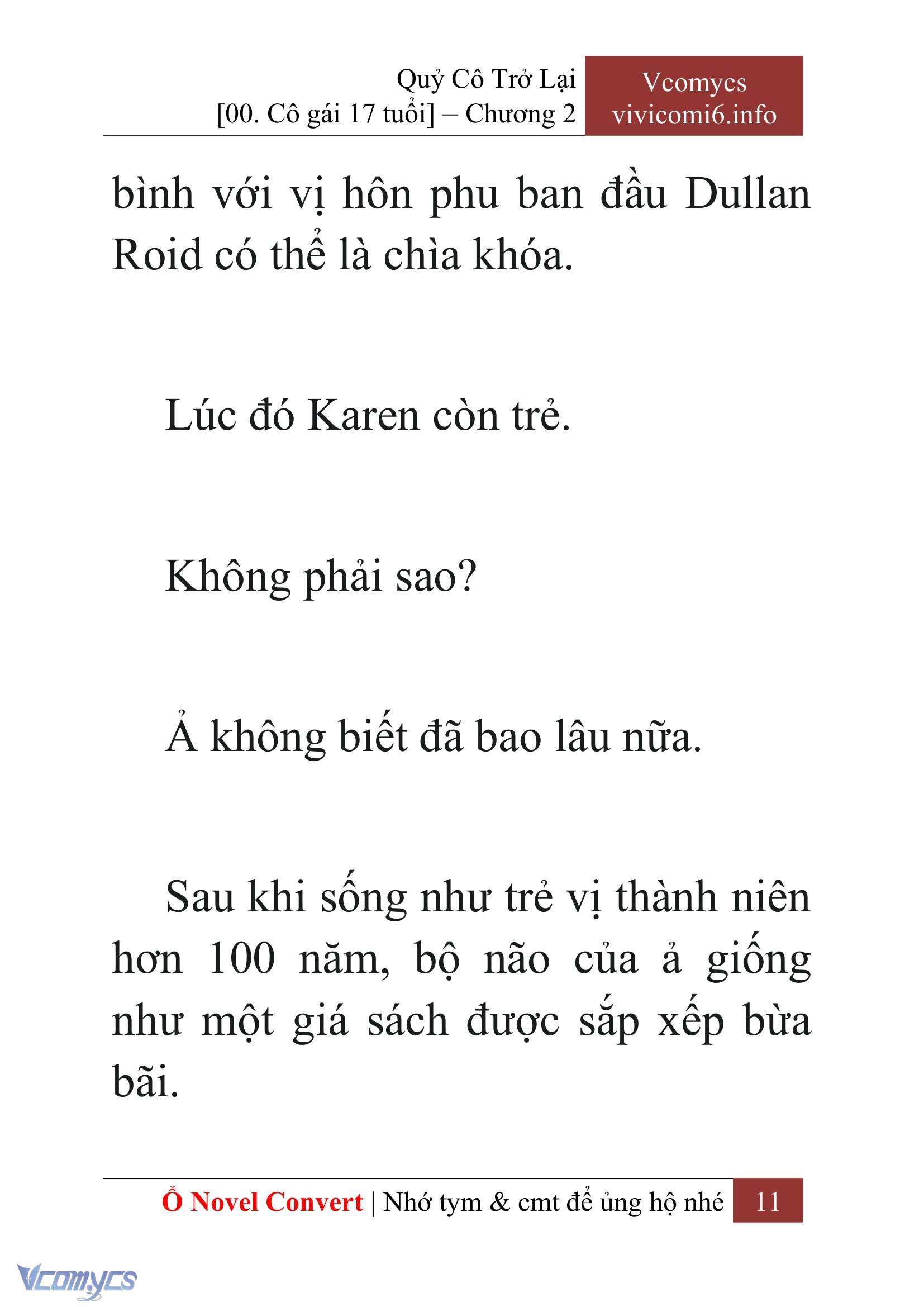 [Novel] Quý Cô Trở Lại Chap 2 - Trang 2