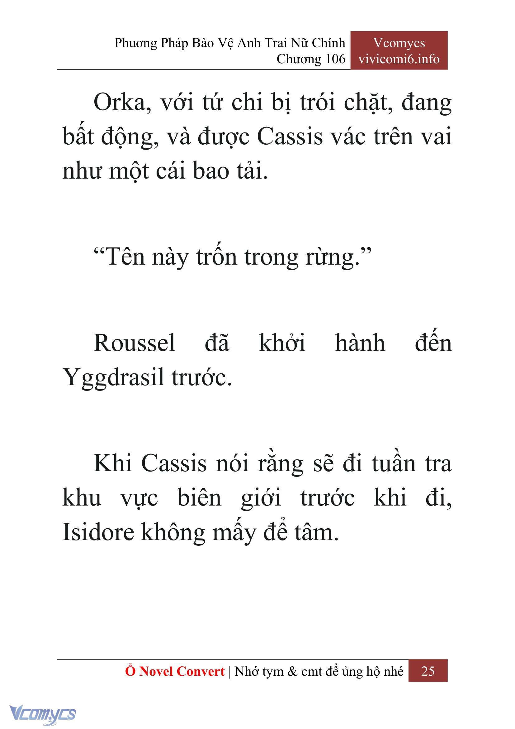 [Novel] Phương Pháp Bảo Vệ Anh Trai Nữ Chính Chap 106 - Trang 2