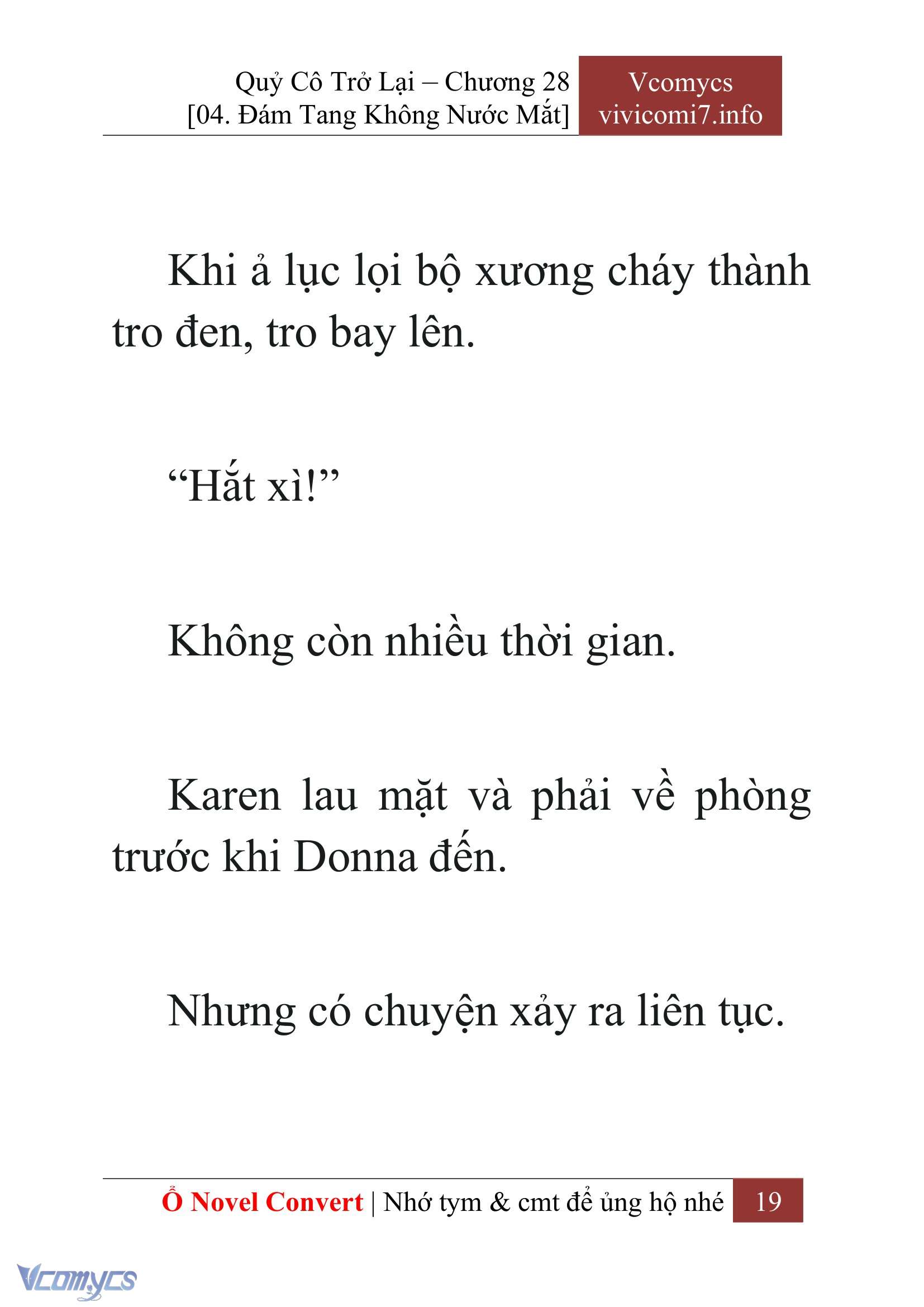 [Novel] Quý Cô Trở Lại Chap 28 - Trang 2