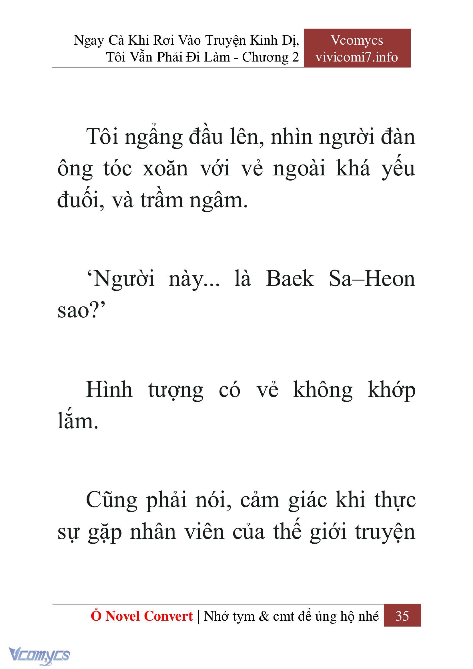 [Novel] Ngay Cả Khi Rơi Vào Truyện Kinh Dị, Tôi Vẫn Phải Đi Làm Chap 2 - Next 