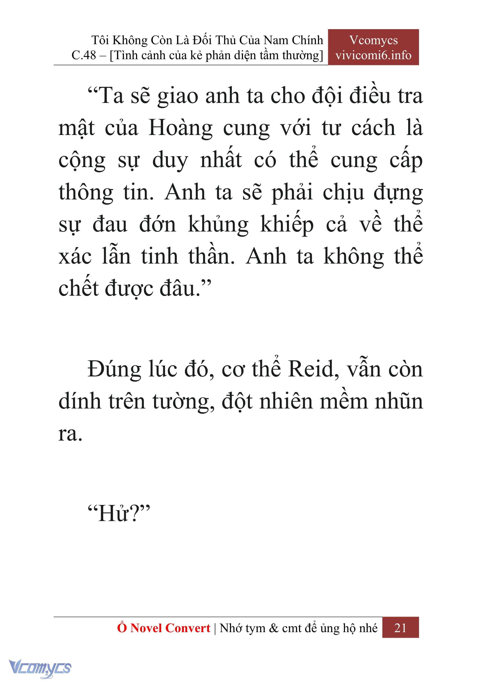 [Novel] Tôi Không Còn Là Đối Thủ Của Nam Chính Chap 48 - Trang 2