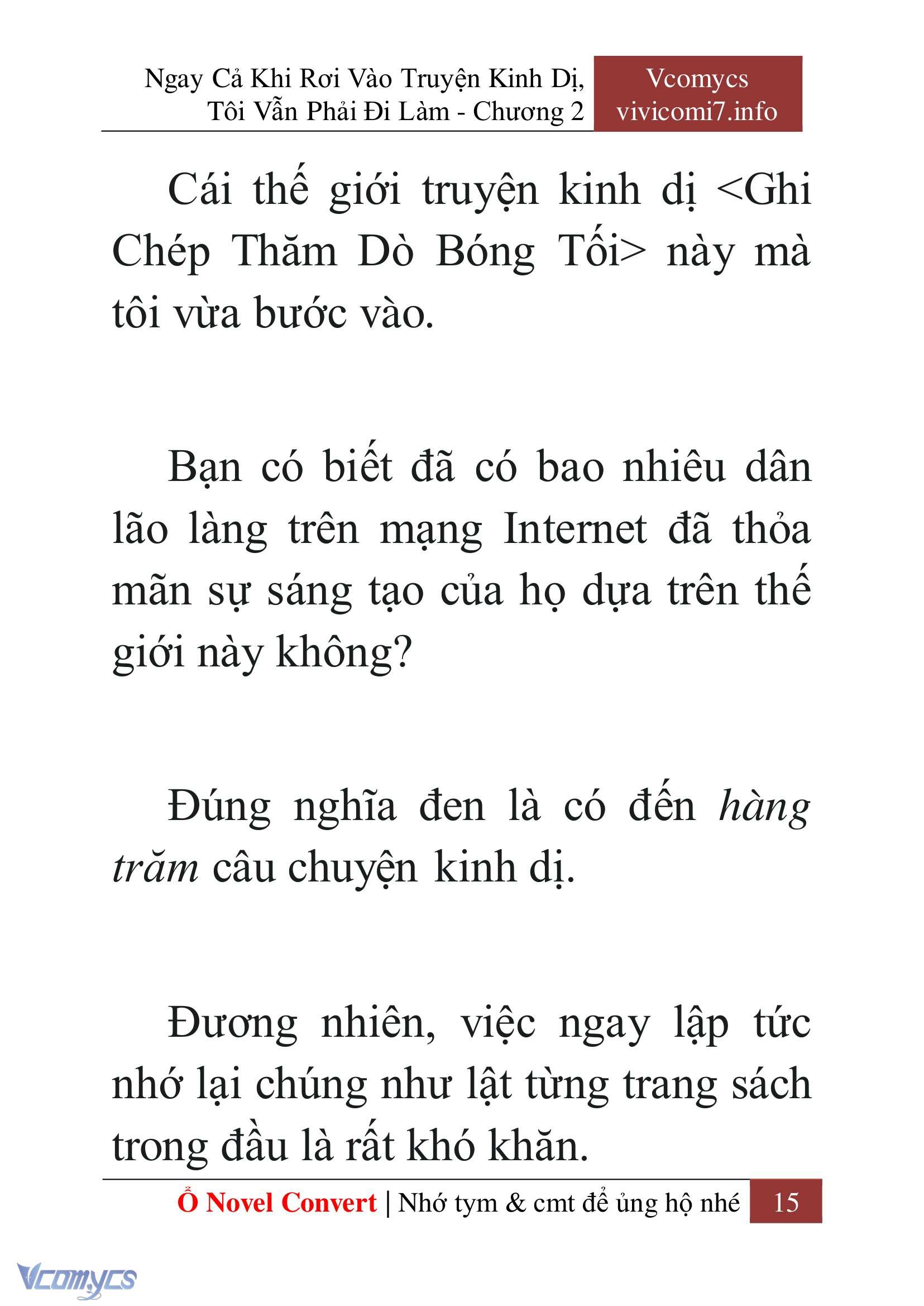 [Novel] Ngay Cả Khi Rơi Vào Truyện Kinh Dị, Tôi Vẫn Phải Đi Làm Chap 2 - Next 