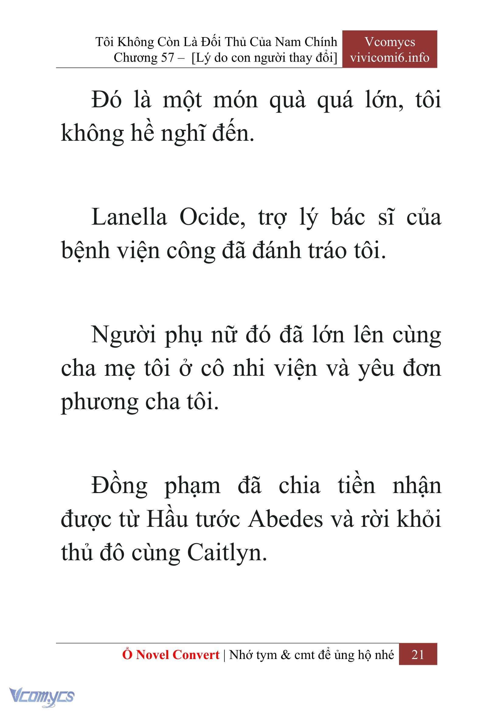 [Novel] Tôi Không Còn Là Đối Thủ Của Nam Chính Chap 57 - Next Chap 58