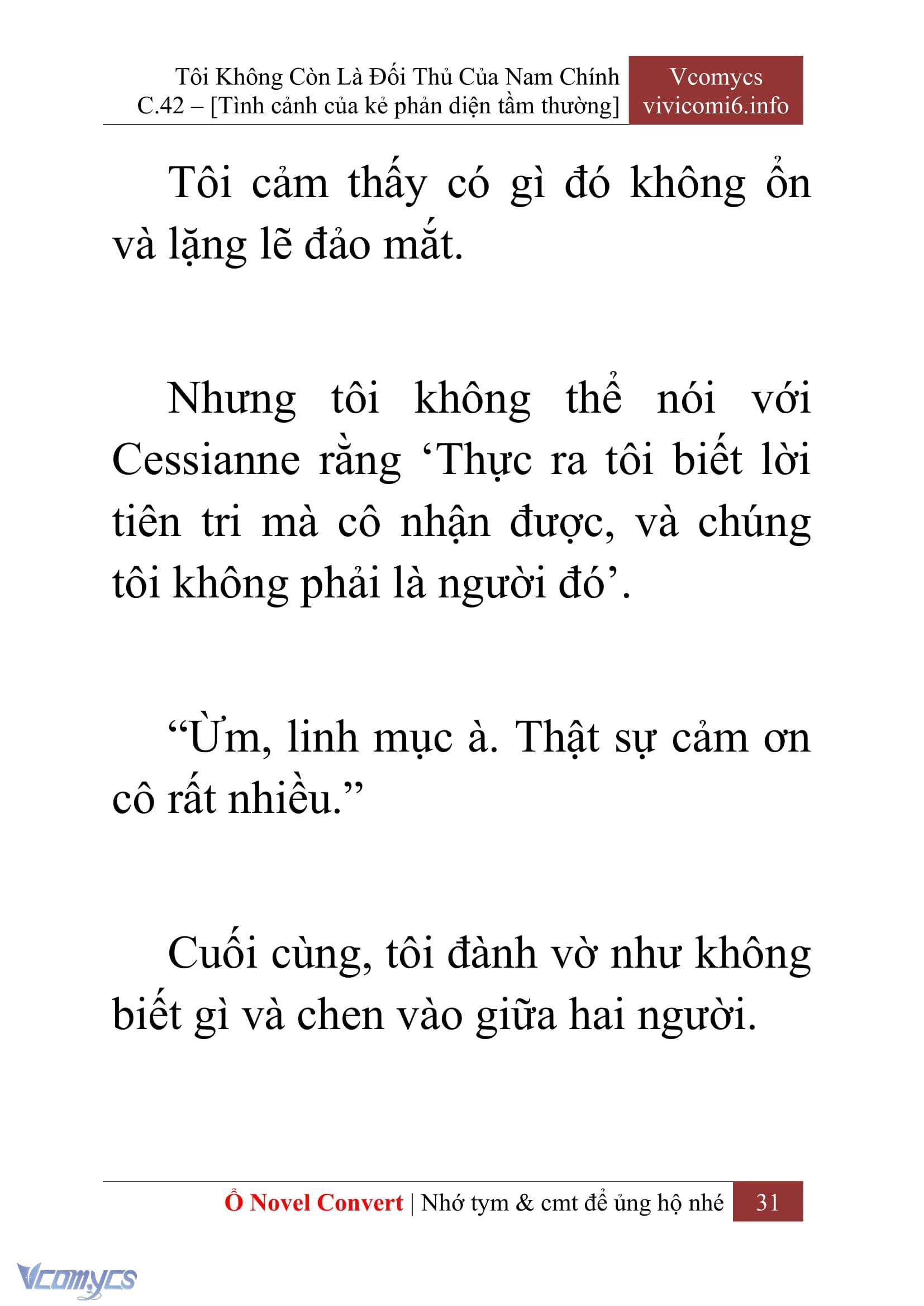 [Novel] Tôi Không Còn Là Đối Thủ Của Nam Chính Chap 42 - Trang 2