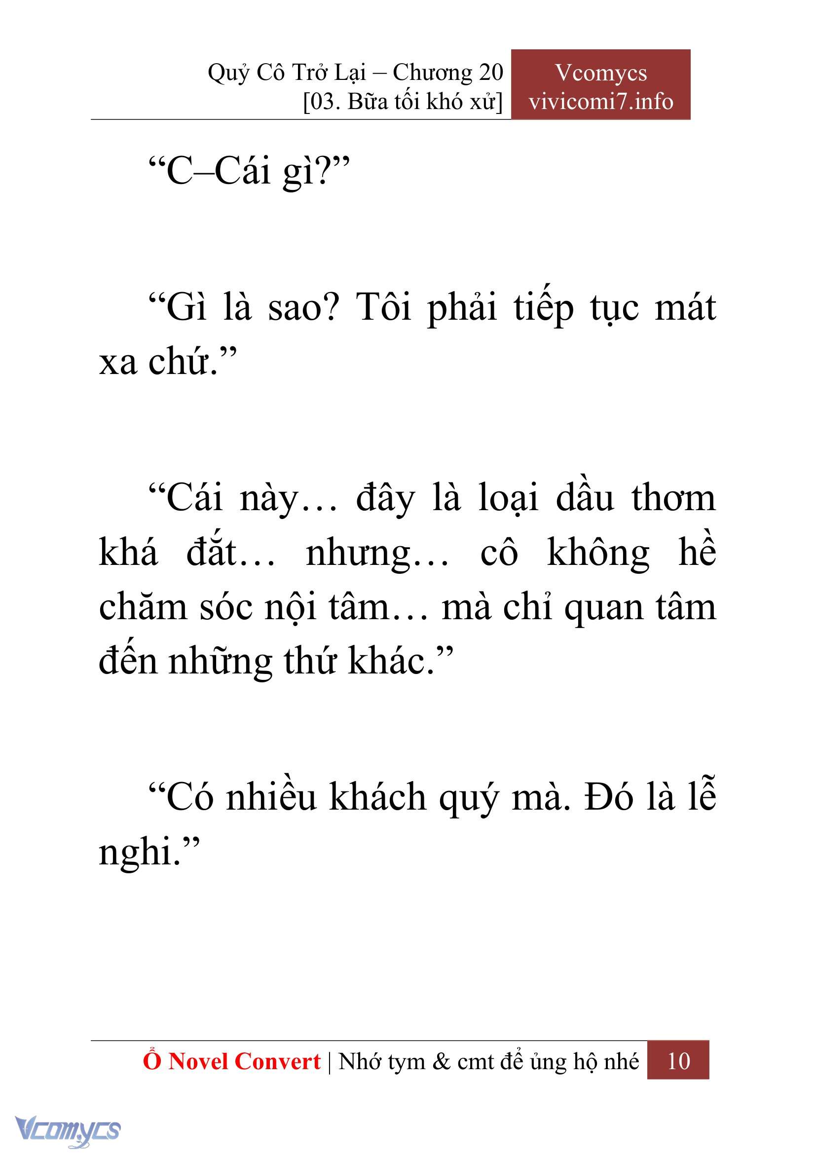 [Novel] Quý Cô Trở Lại Chap 20 - Next Chap 21