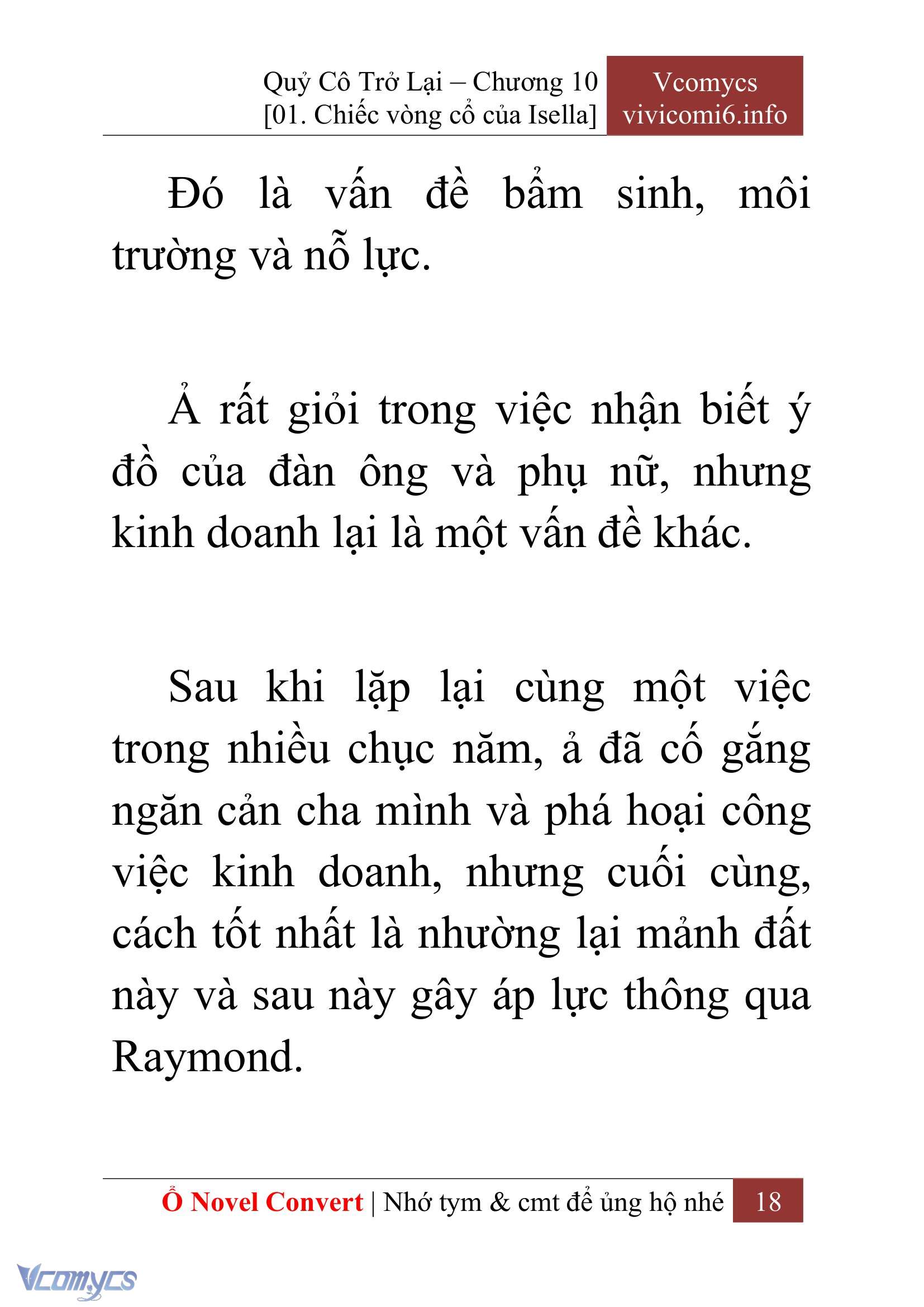 [Novel] Quý Cô Trở Lại Chap 10 - Trang 2