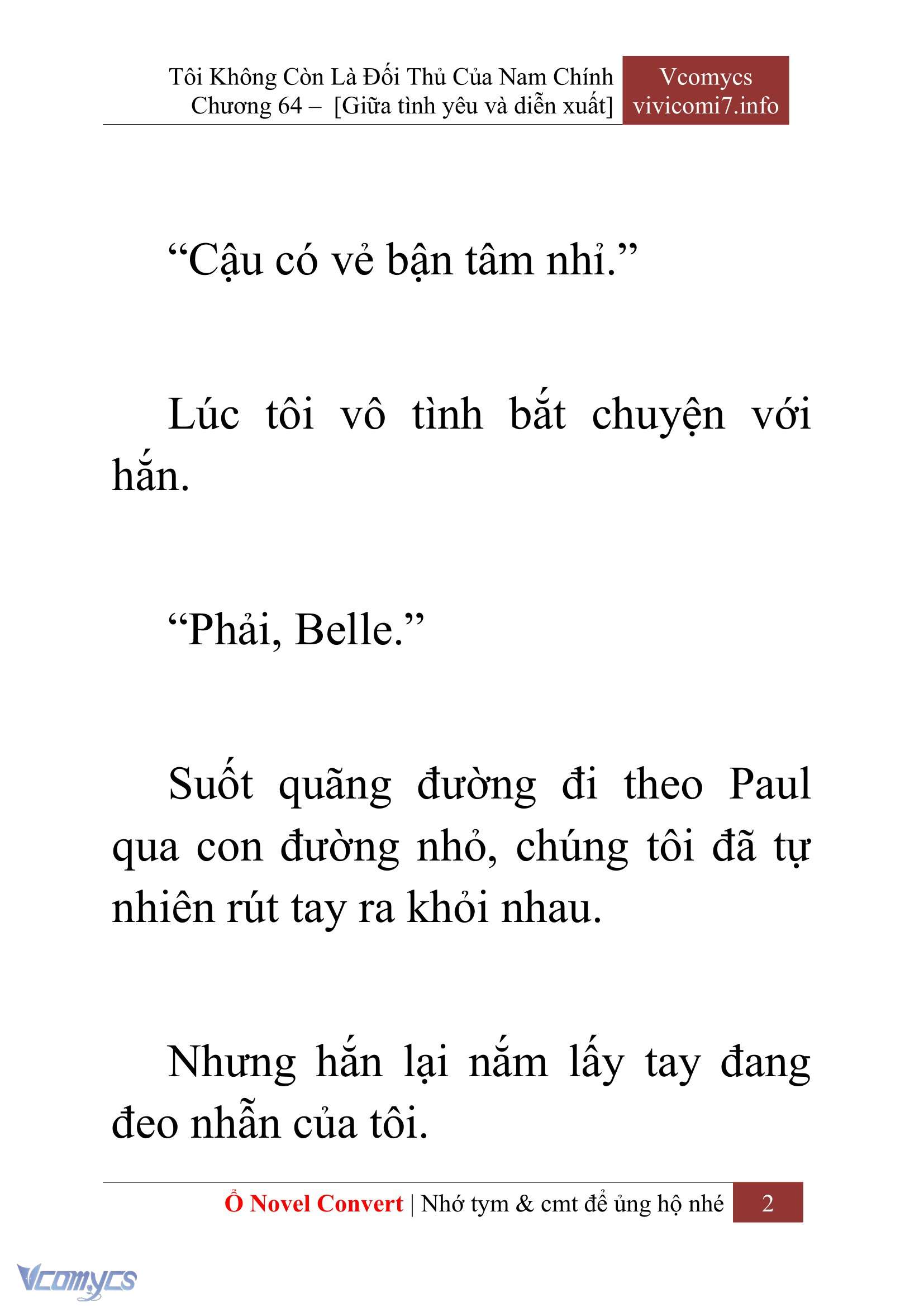 [Novel] Tôi Không Còn Là Đối Thủ Của Nam Chính Chap 64 - Trang 2