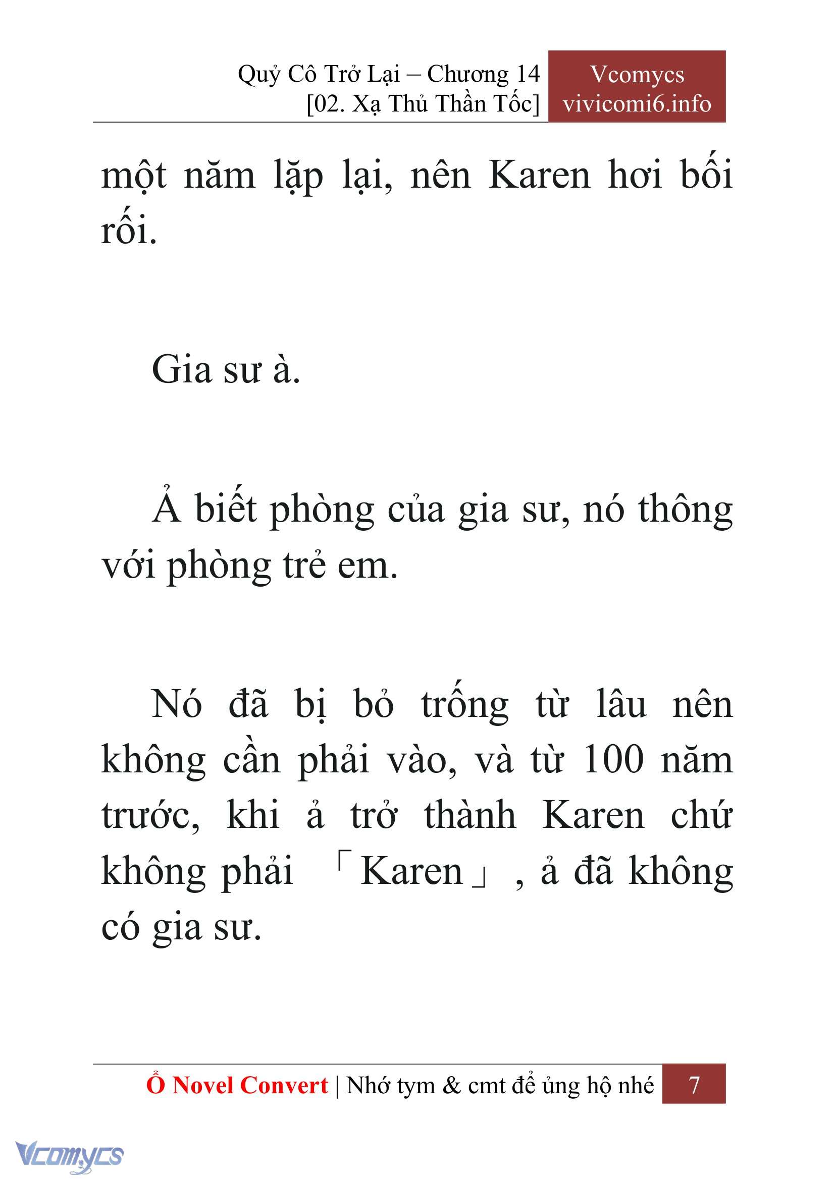 [Novel] Quý Cô Trở Lại Chap 14 - Trang 2