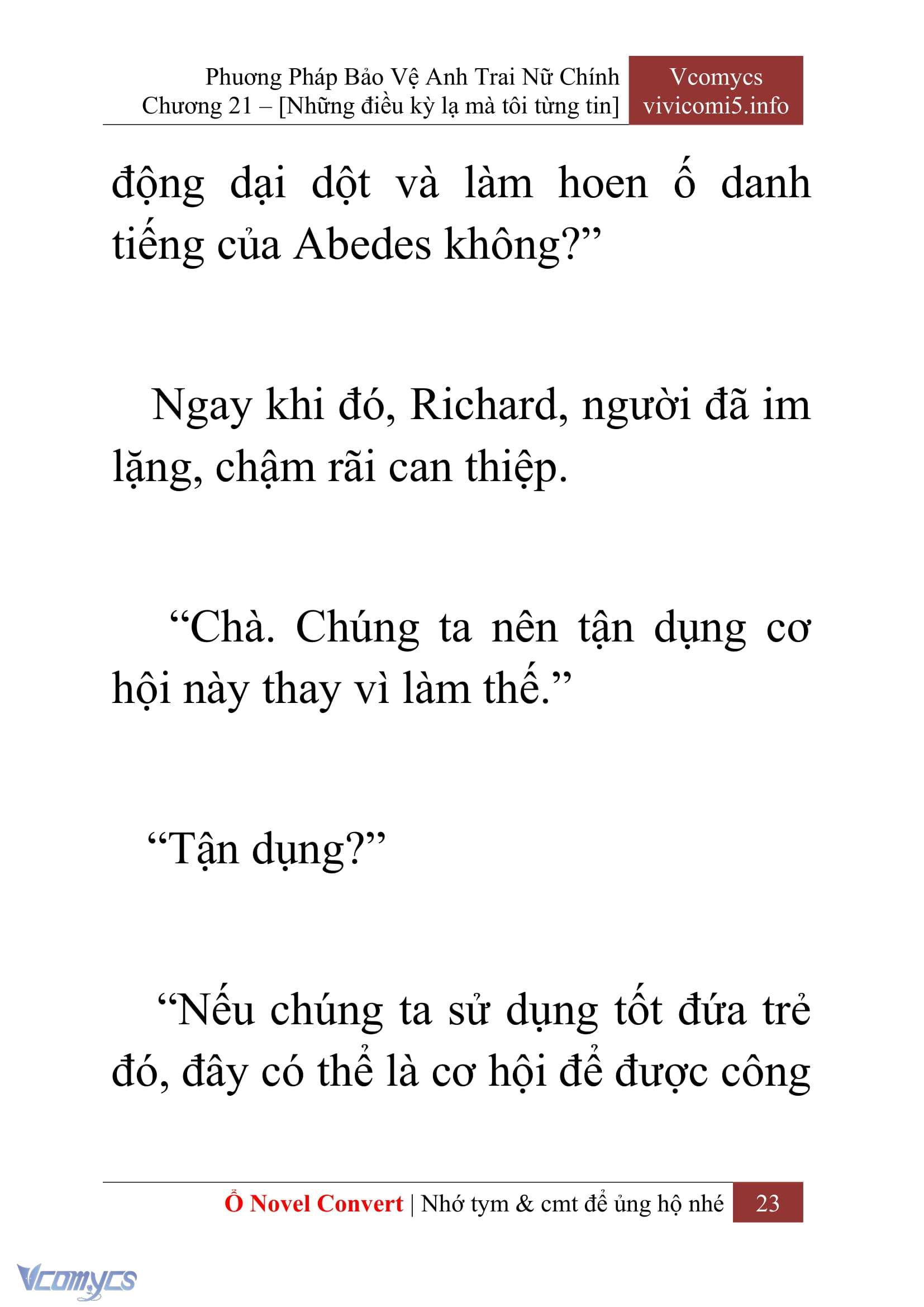 [Novel] Tôi Không Còn Là Đối Thủ Của Nam Chính Chap 21 - Trang 2