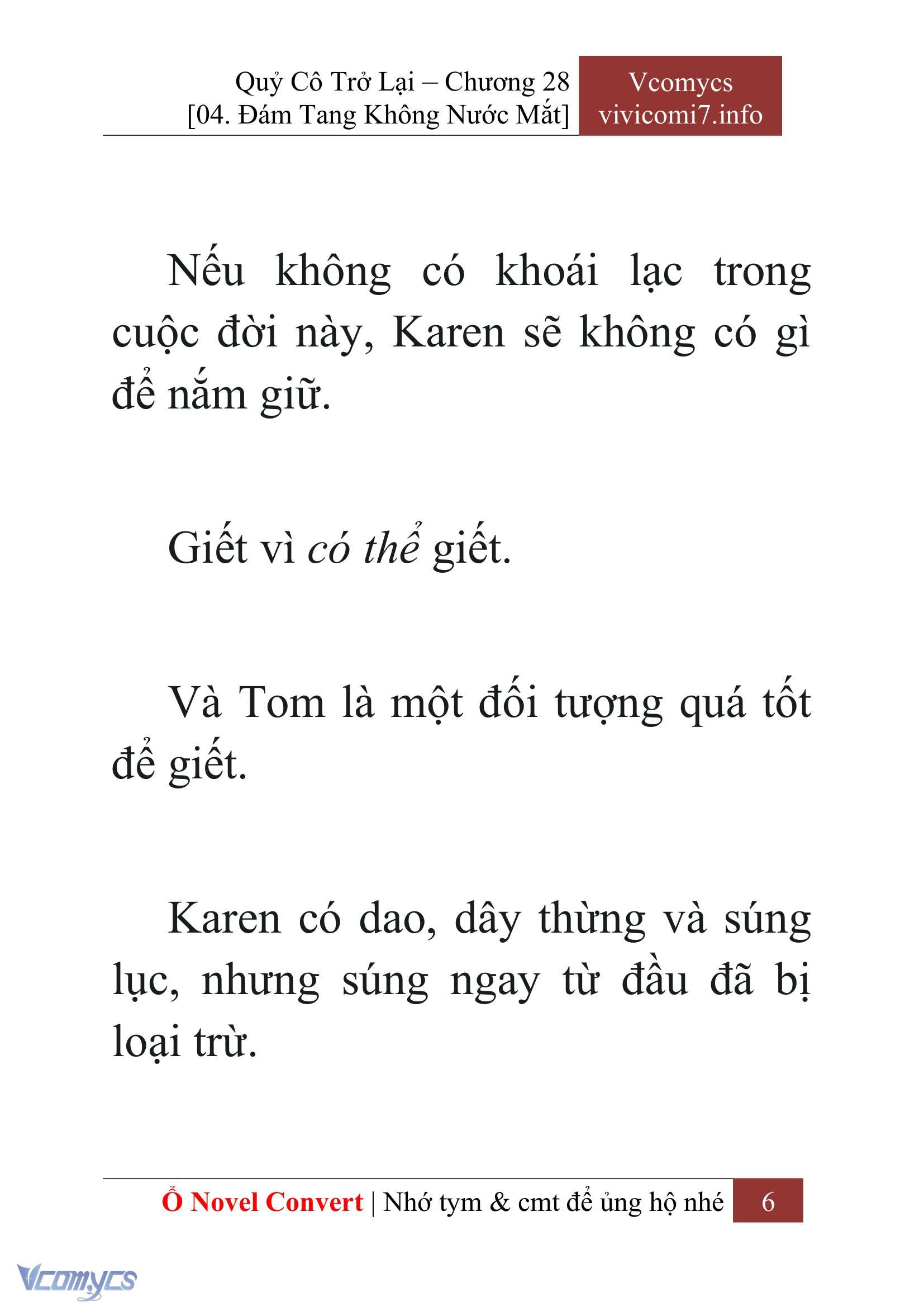 [Novel] Quý Cô Trở Lại Chap 28 - Trang 2