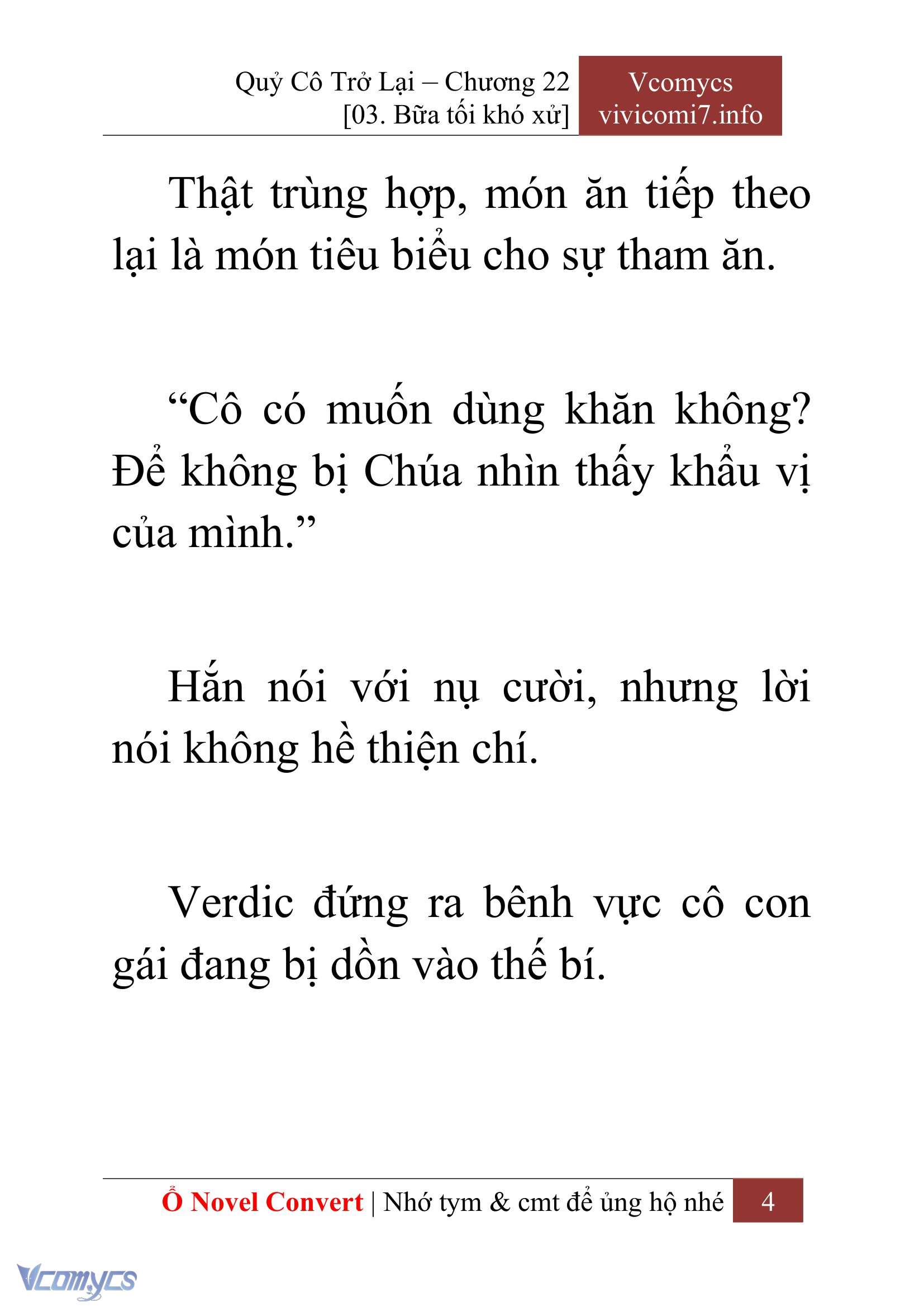 [Novel] Quý Cô Trở Lại Chap 22 - Next Chap 23