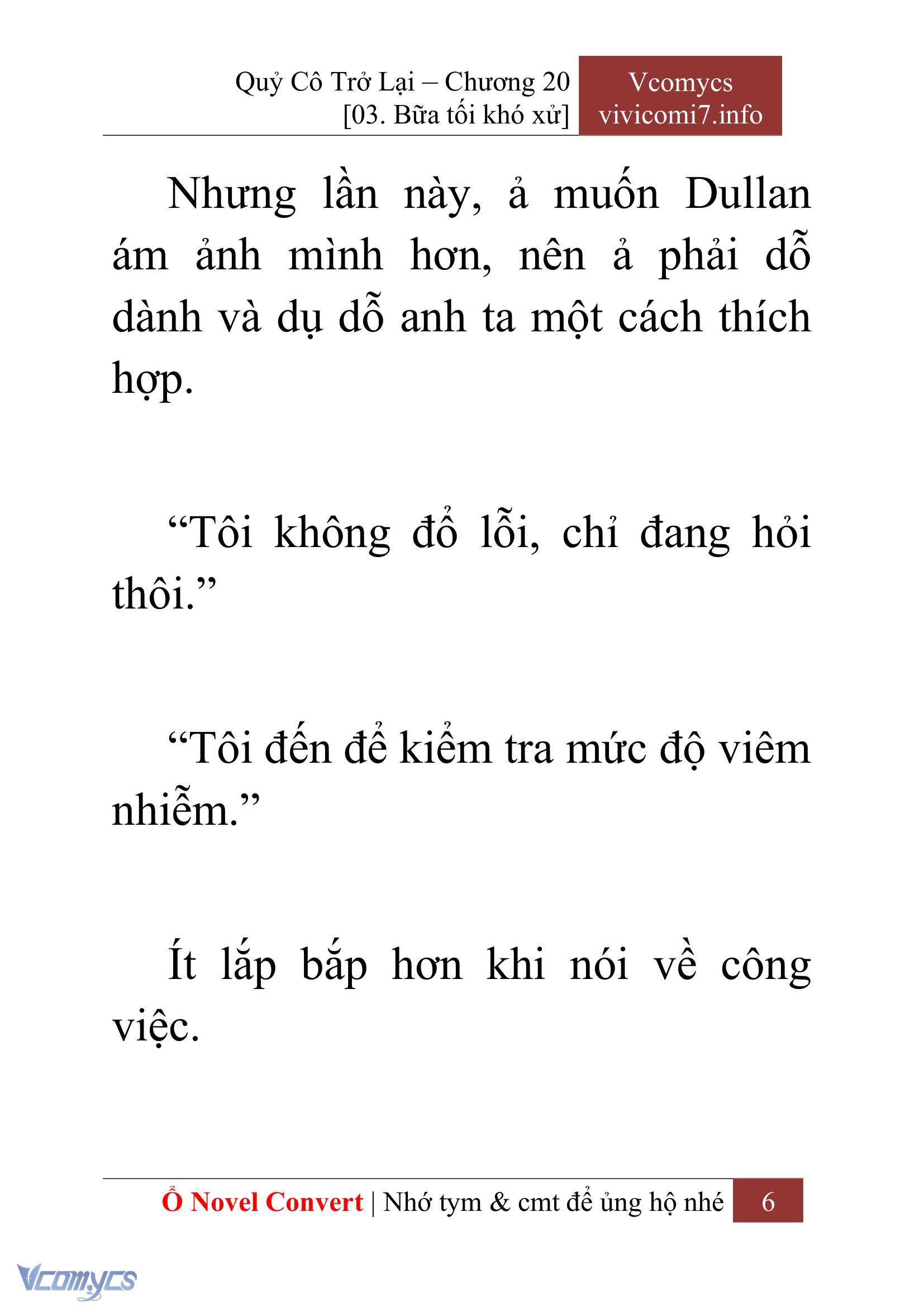 [Novel] Quý Cô Trở Lại Chap 20 - Next Chap 21