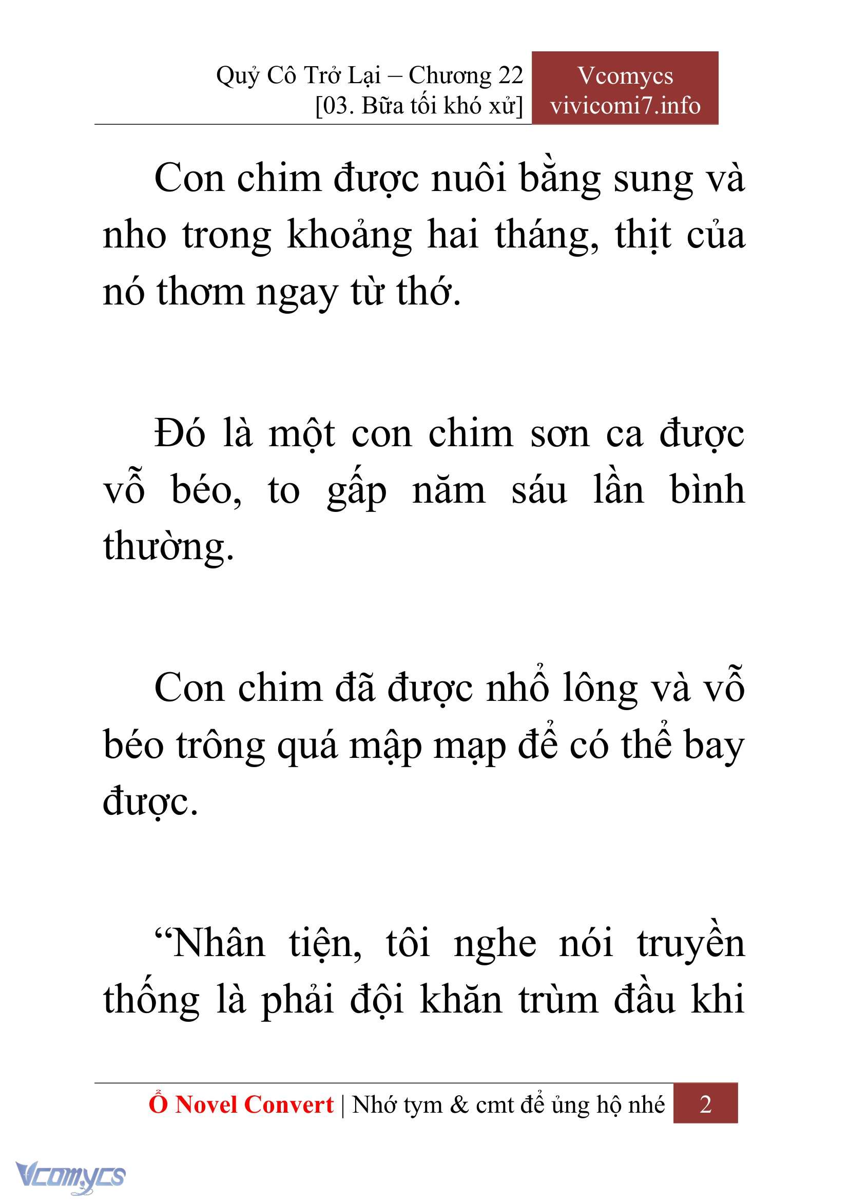 [Novel] Quý Cô Trở Lại Chap 22 - Next Chap 23