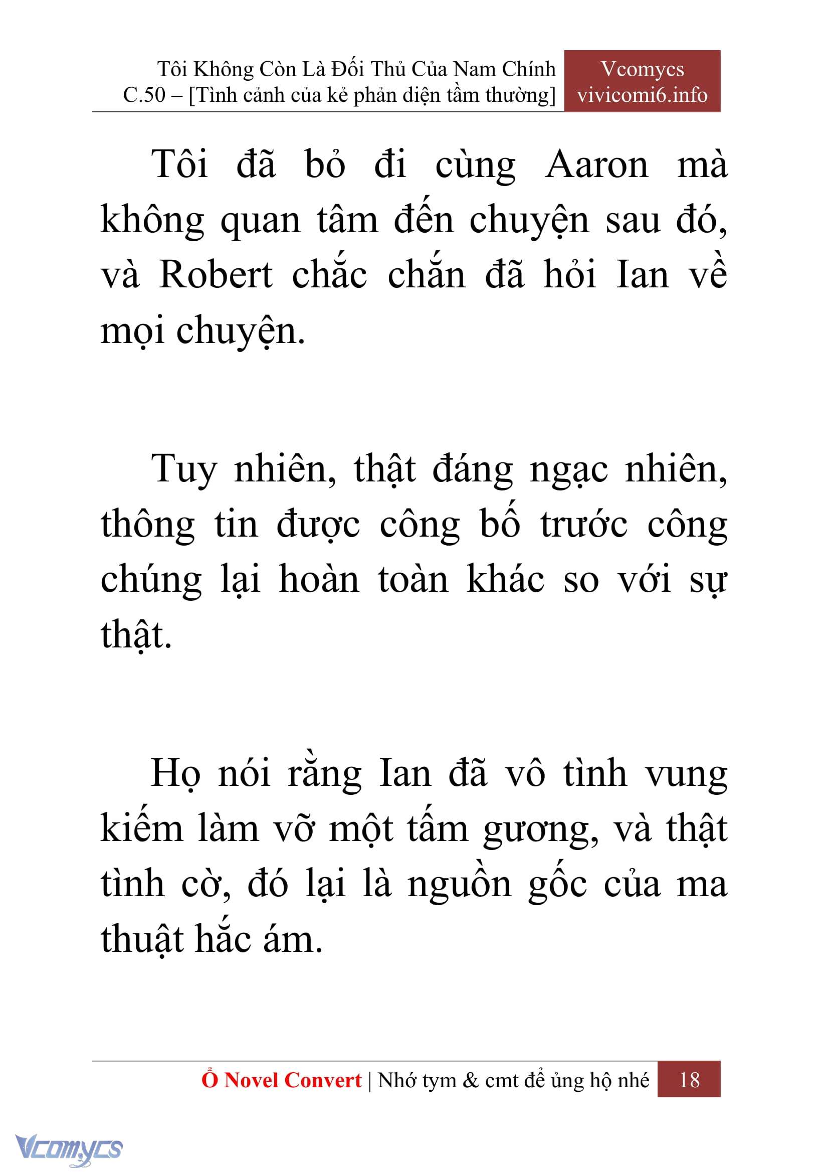 [Novel] Tôi Không Còn Là Đối Thủ Của Nam Chính Chap 50 - Trang 2