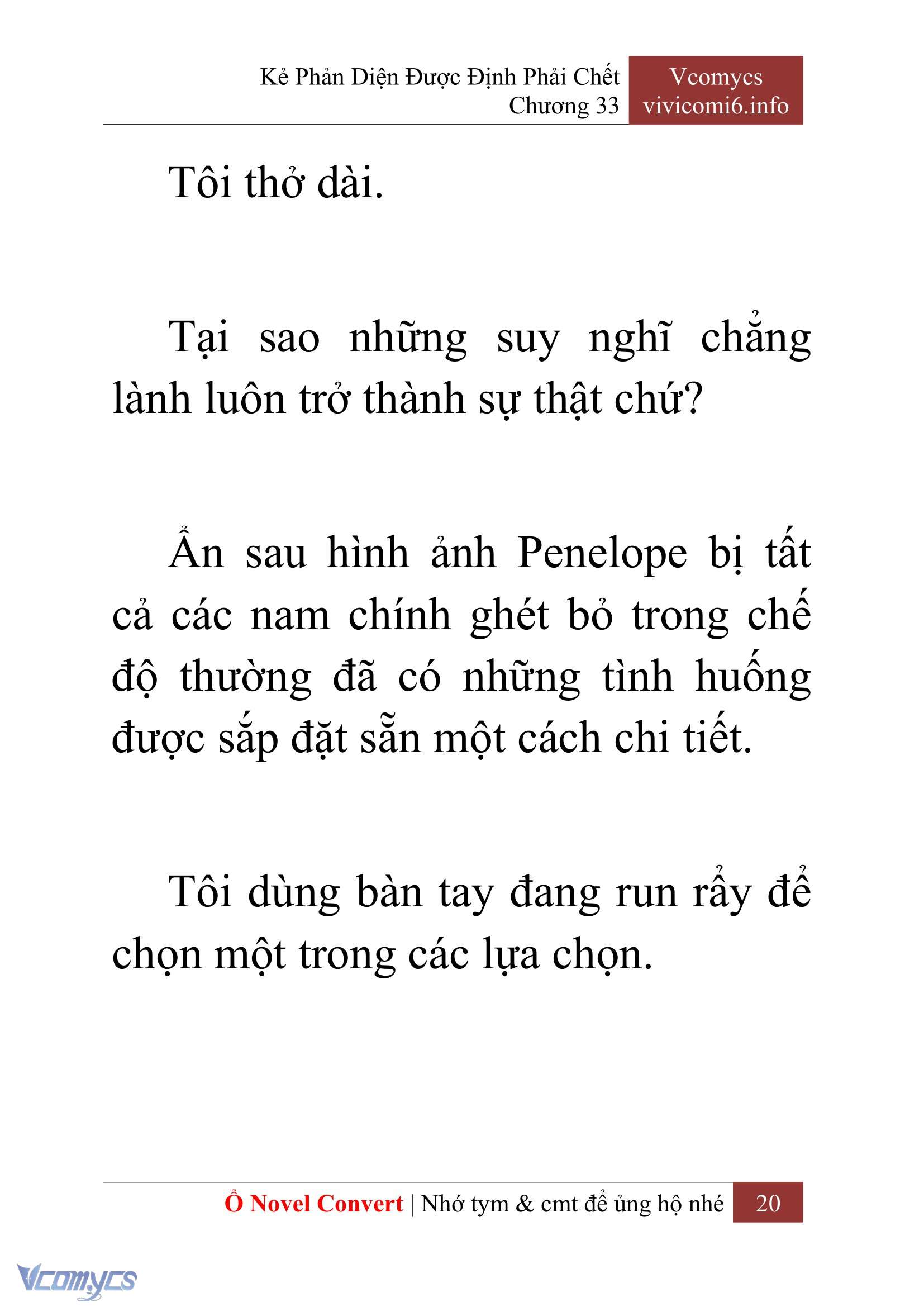 [Novel] Kẻ Phản Diện Được Định Phải Chết Chap 33 - Next 