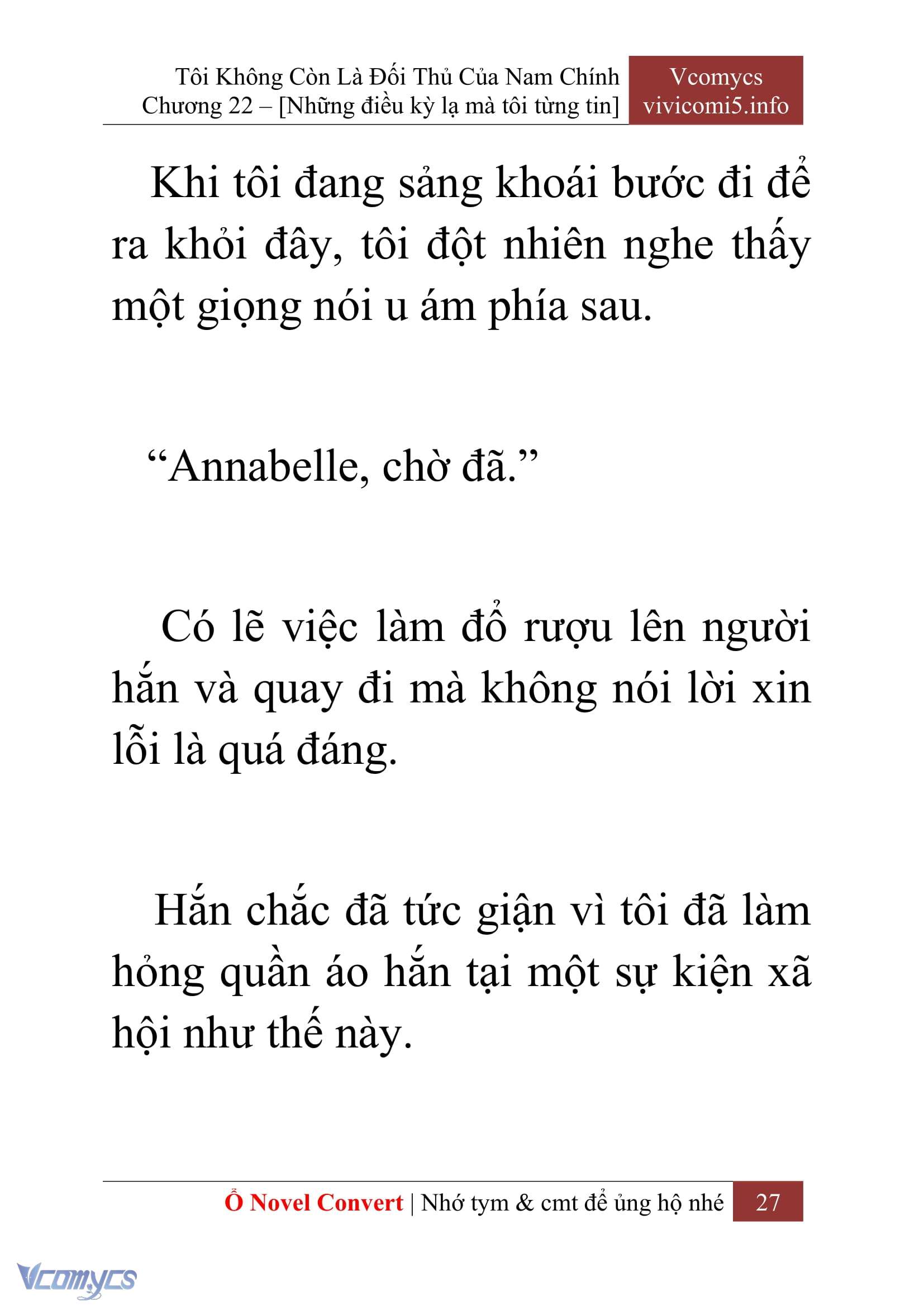 [Novel] Tôi Không Còn Là Đối Thủ Của Nam Chính Chap 22 - Trang 2