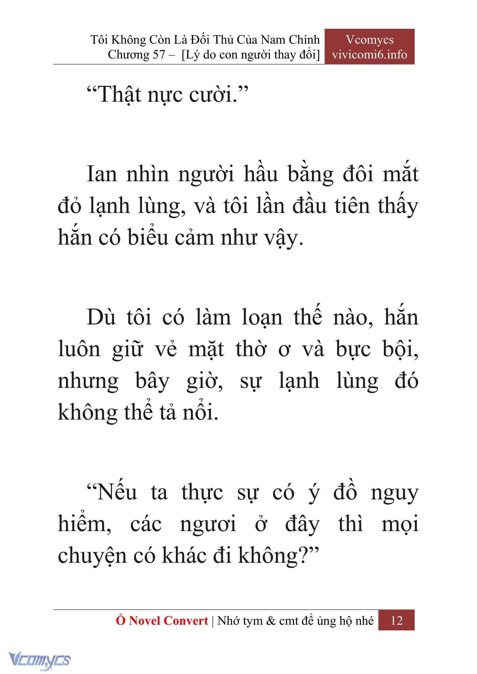 [Novel] Tôi Không Còn Là Đối Thủ Của Nam Chính Chap 57 - Next Chap 58