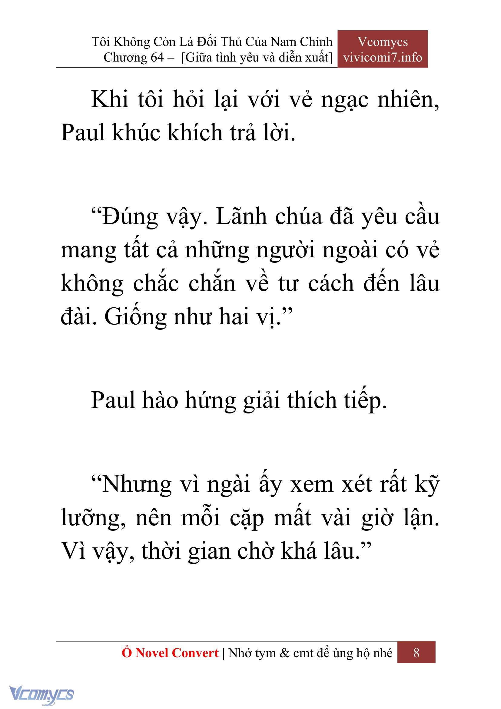 [Novel] Tôi Không Còn Là Đối Thủ Của Nam Chính Chap 64 - Trang 2