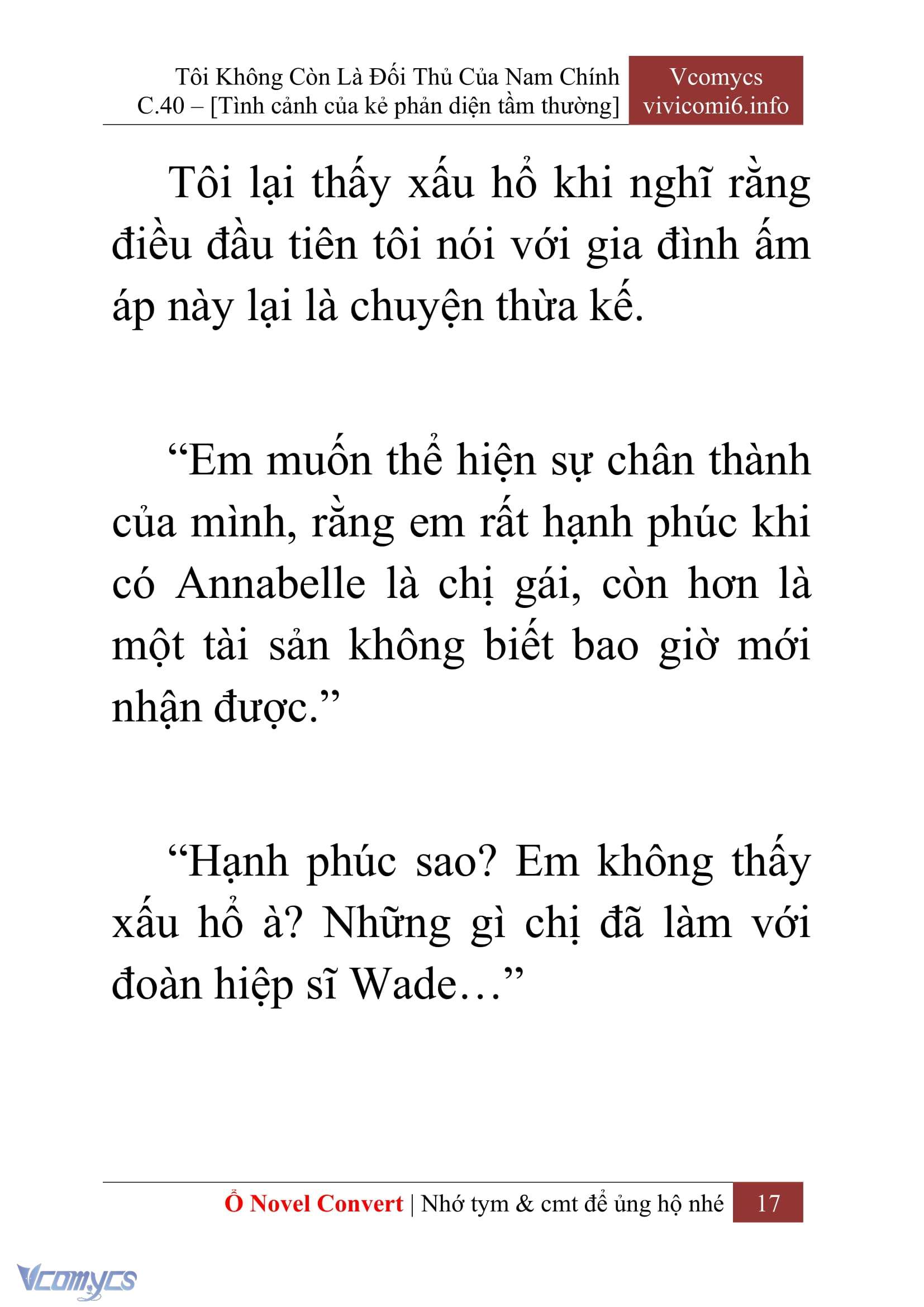 [Novel] Tôi Không Còn Là Đối Thủ Của Nam Chính Chap 40 - Trang 2