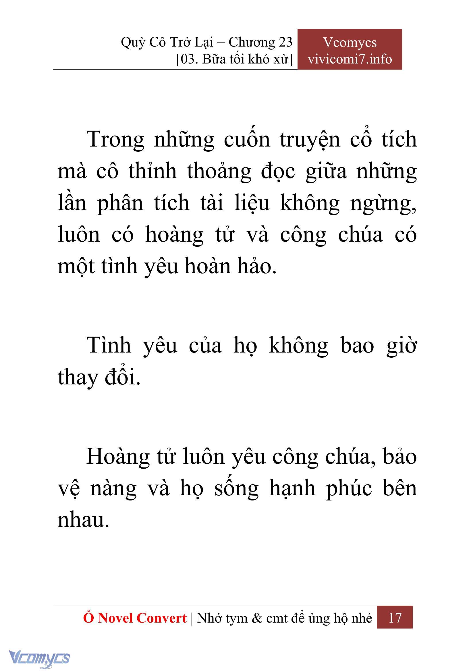 [Novel] Quý Cô Trở Lại Chap 23 - Next Chap 24