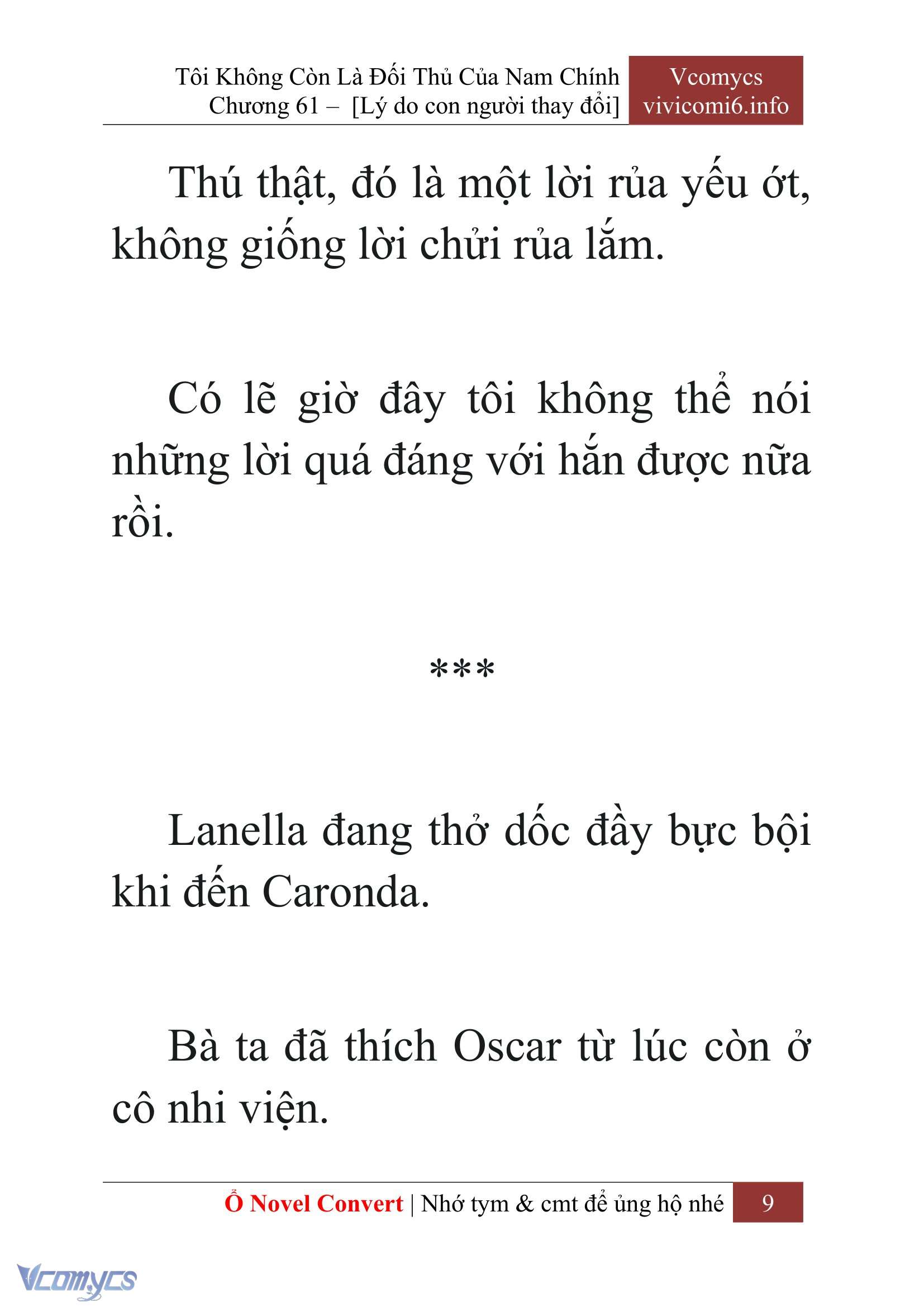 [Novel] Tôi Không Còn Là Đối Thủ Của Nam Chính Chap 61 - Next Chap 62