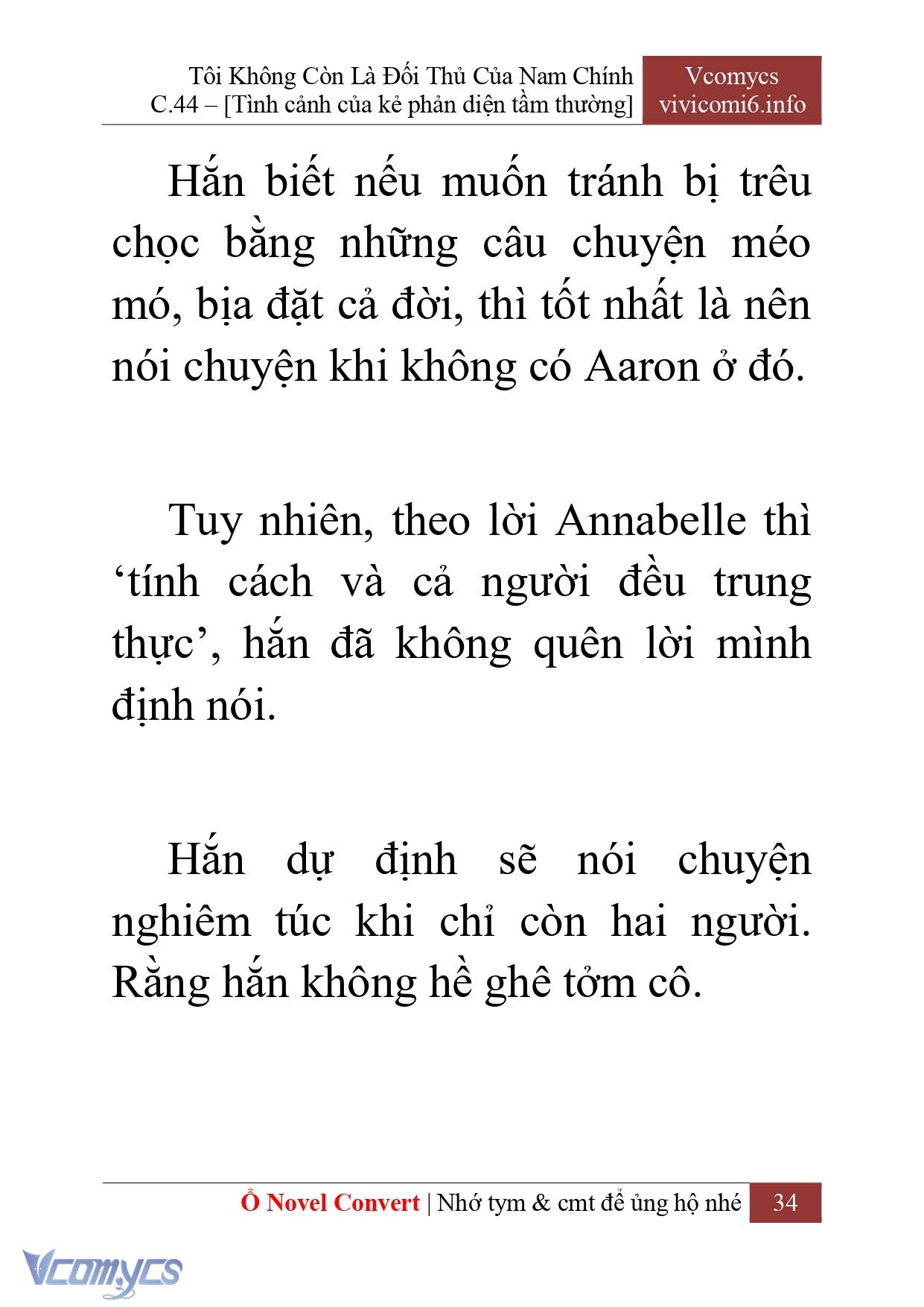 [Novel] Tôi Không Còn Là Đối Thủ Của Nam Chính Chap 44 - Trang 2