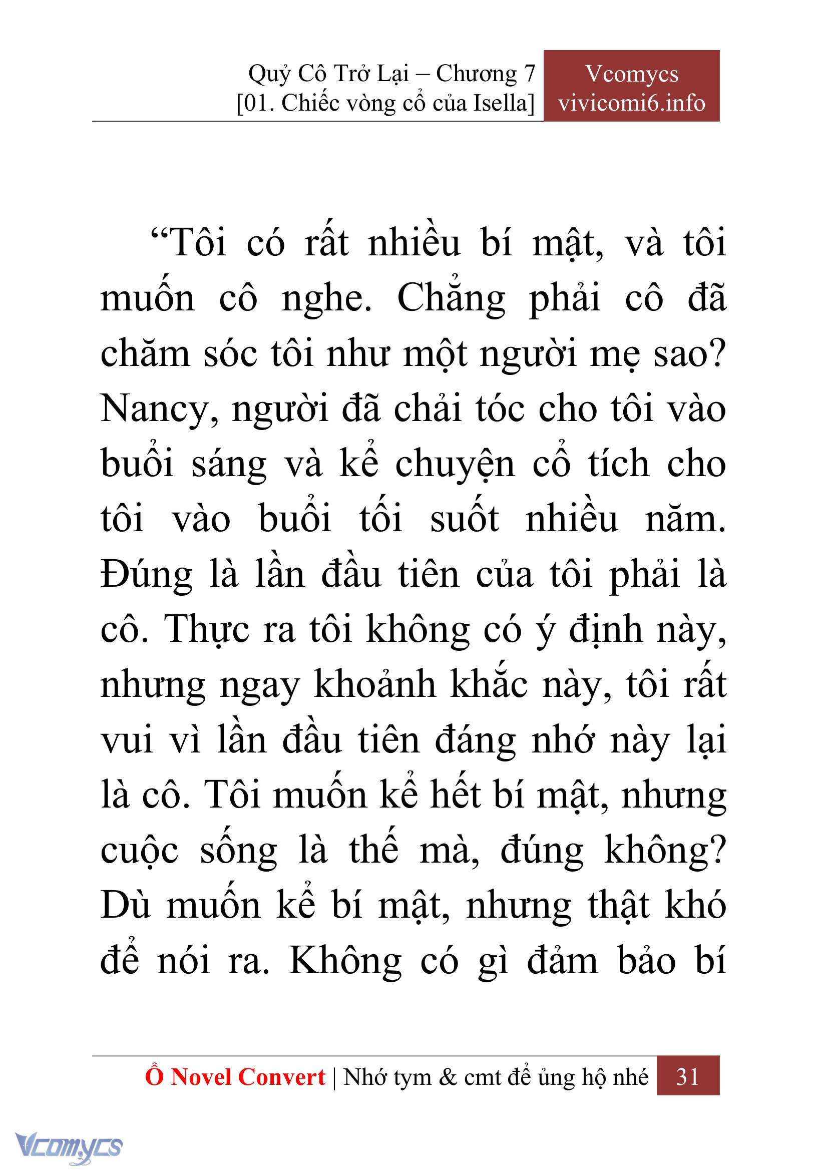 [Novel] Quý Cô Trở Lại Chap 7 - Trang 2