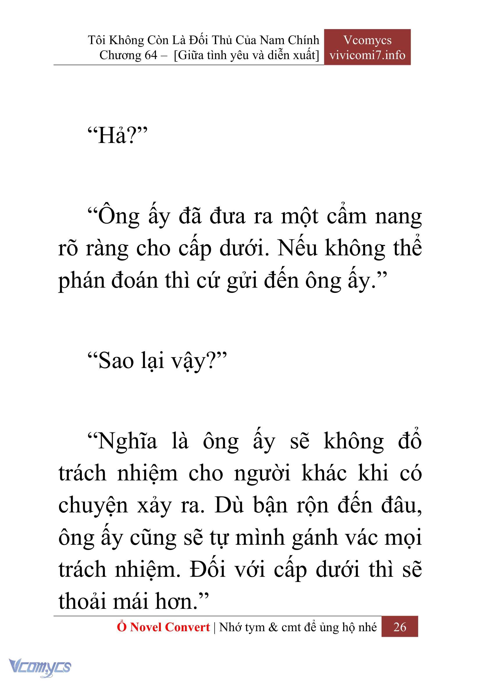 [Novel] Tôi Không Còn Là Đối Thủ Của Nam Chính Chap 64 - Trang 2