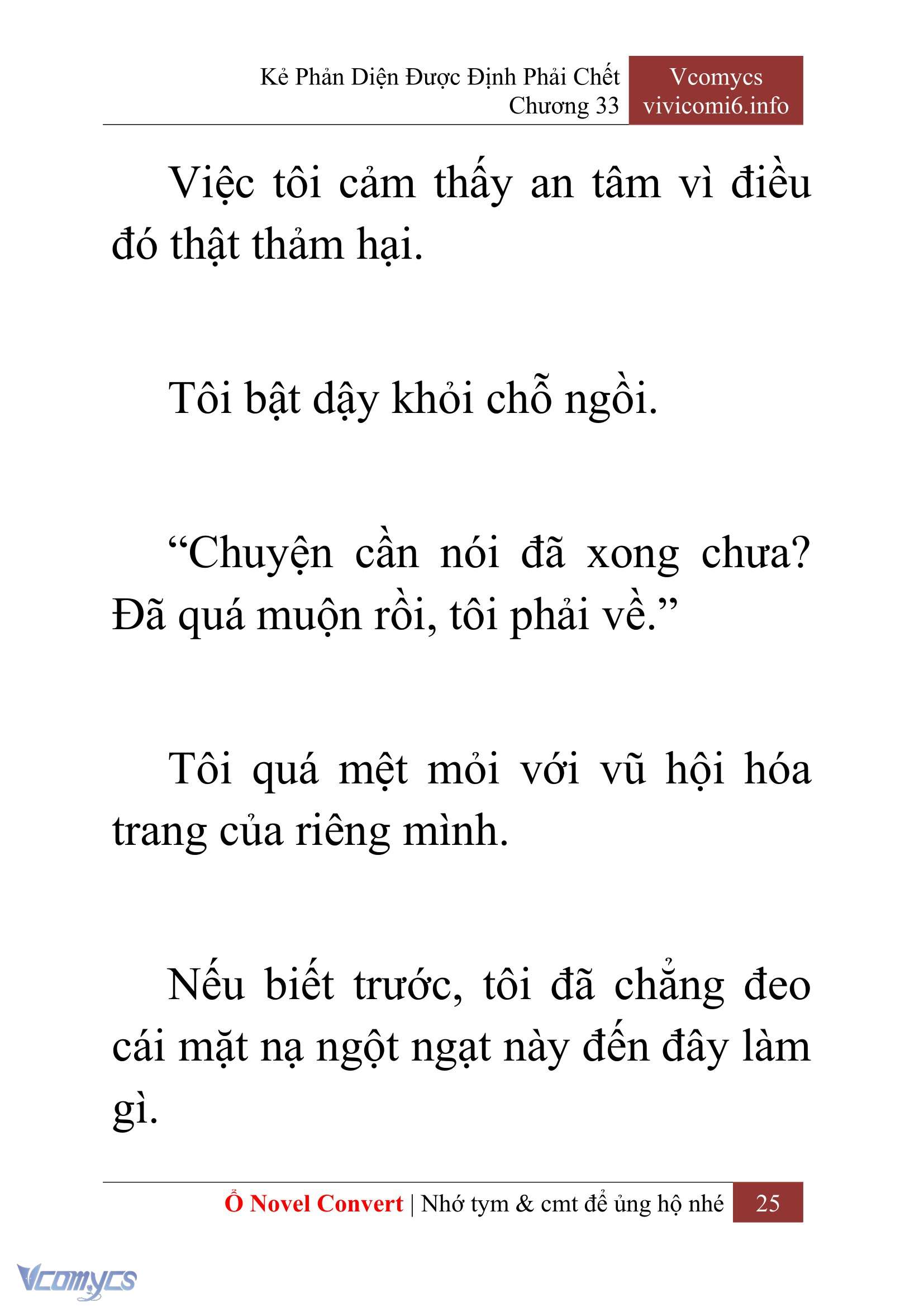 [Novel] Kẻ Phản Diện Được Định Phải Chết Chap 33 - Next 