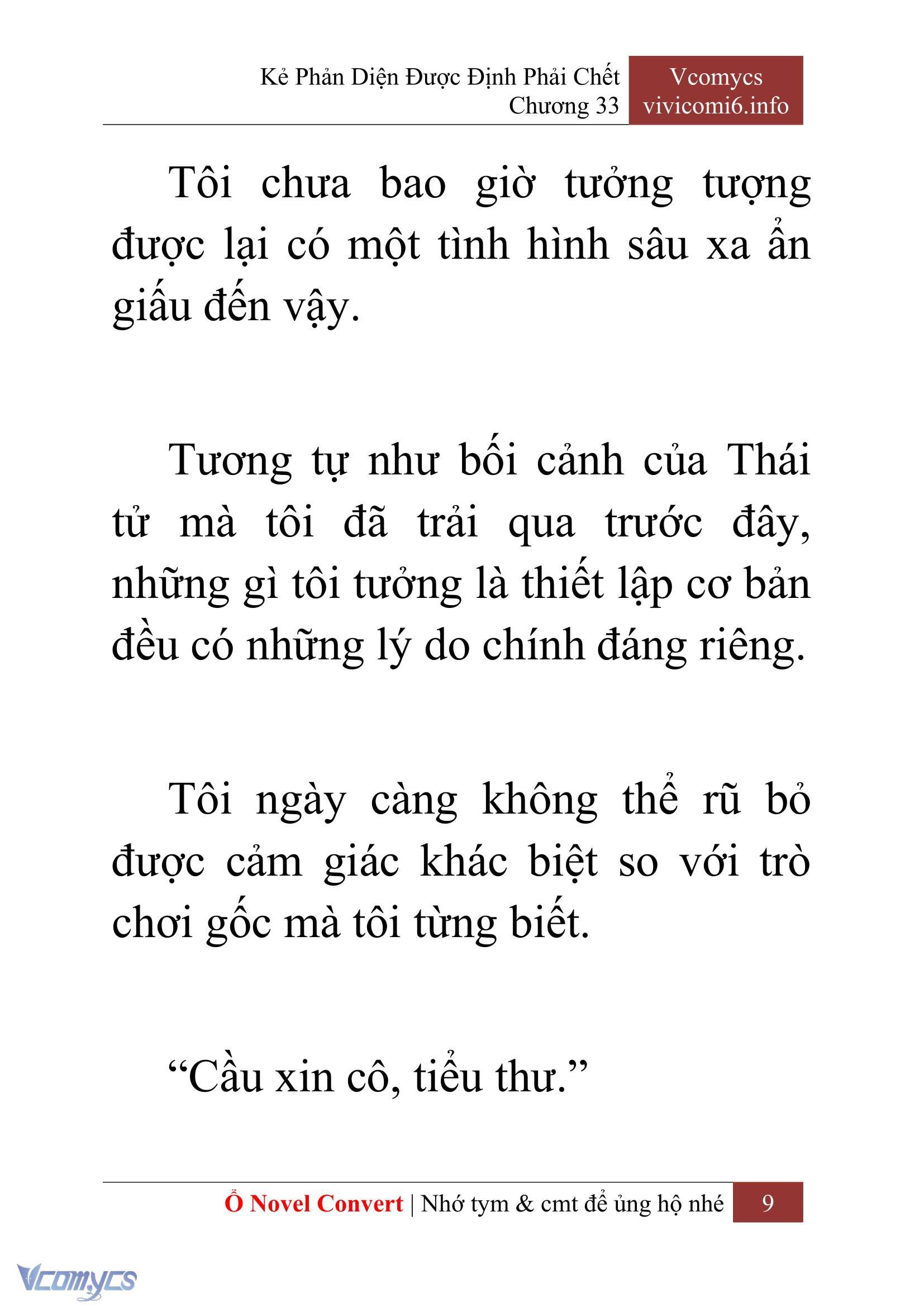 [Novel] Kẻ Phản Diện Được Định Phải Chết Chap 33 - Next 
