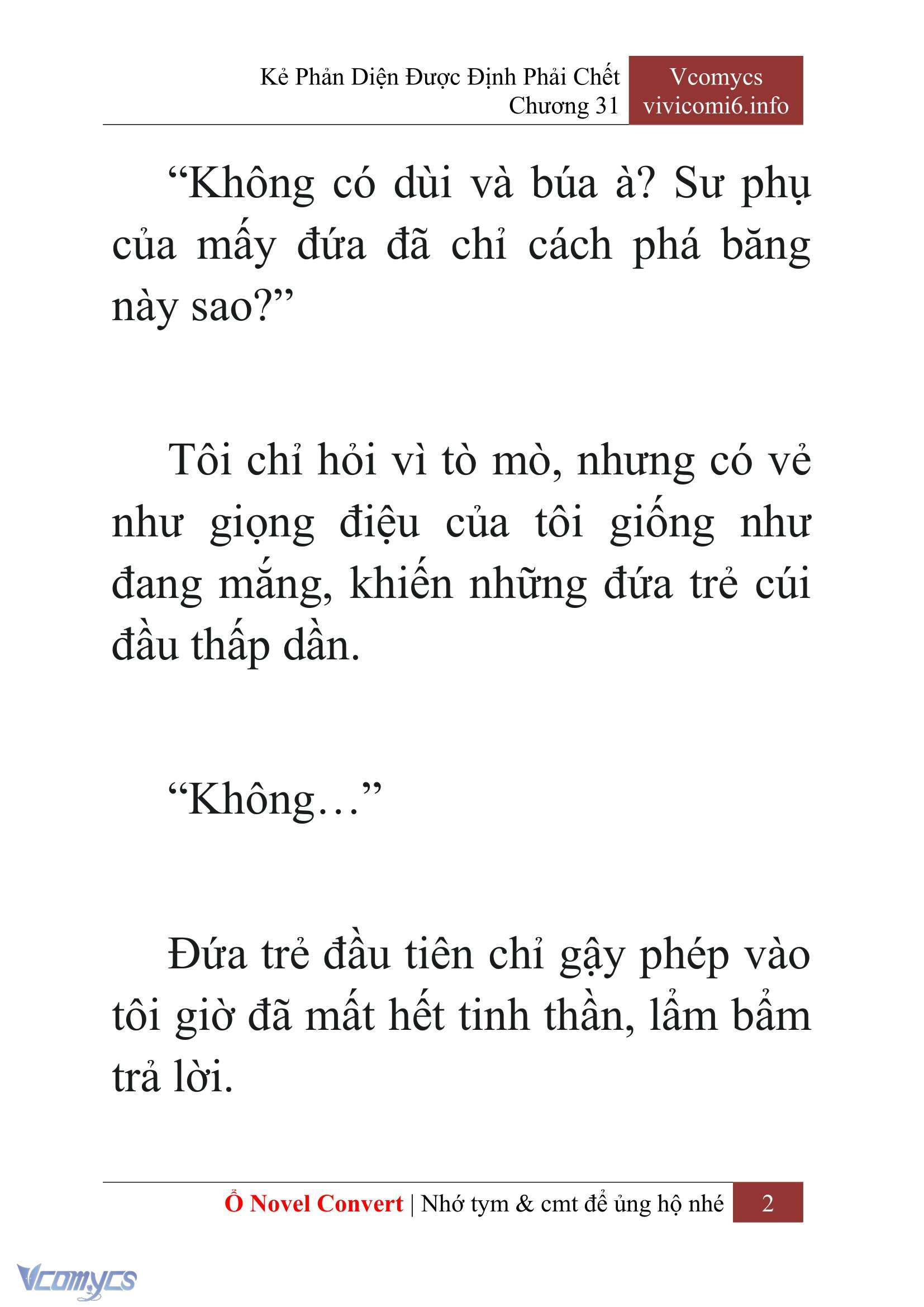 [Novel] Kẻ Phản Diện Được Định Phải Chết Chap 31 - Trang 2