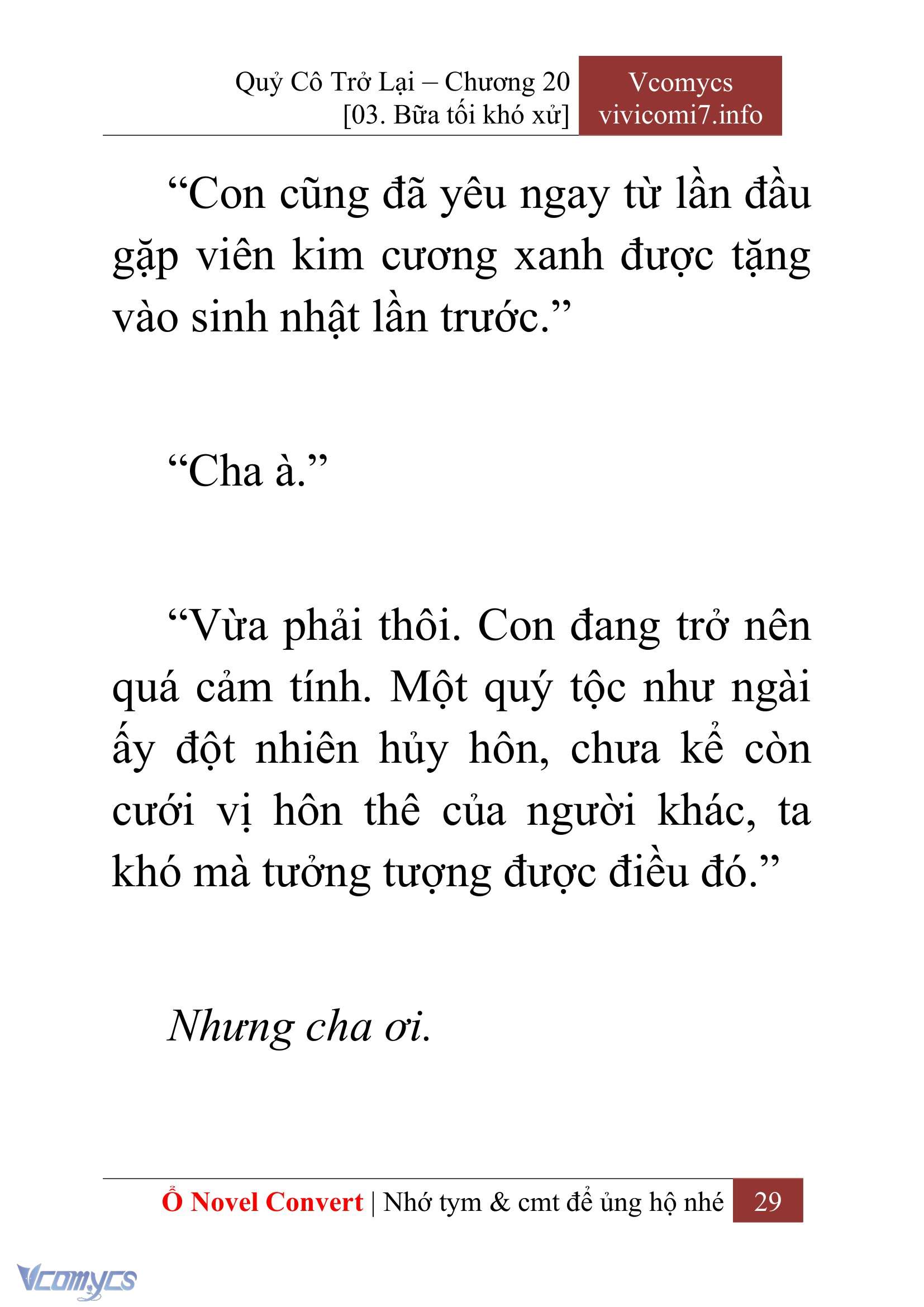 [Novel] Quý Cô Trở Lại Chap 20 - Next Chap 21