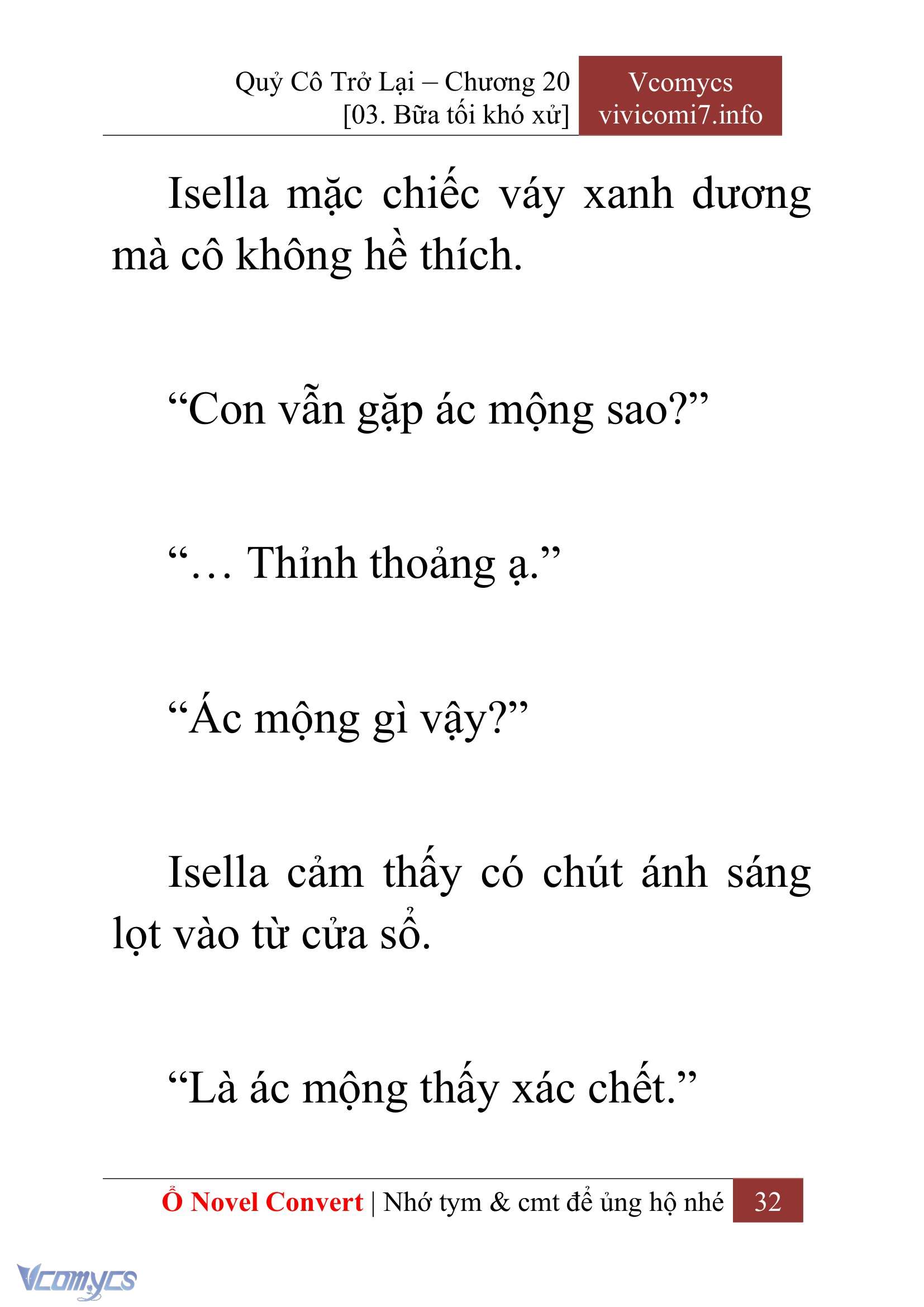 [Novel] Quý Cô Trở Lại Chap 20 - Next Chap 21