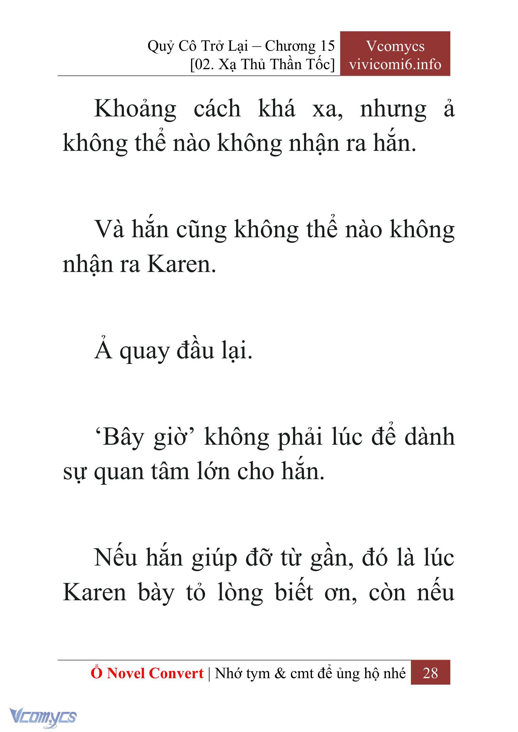 [Novel] Quý Cô Trở Lại Chap 15 - Trang 2