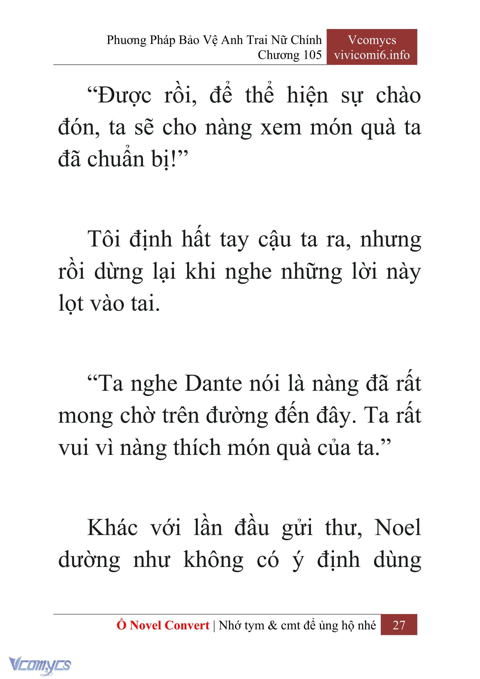 [Novel] Phương Pháp Bảo Vệ Anh Trai Nữ Chính Chap 105 - Trang 2