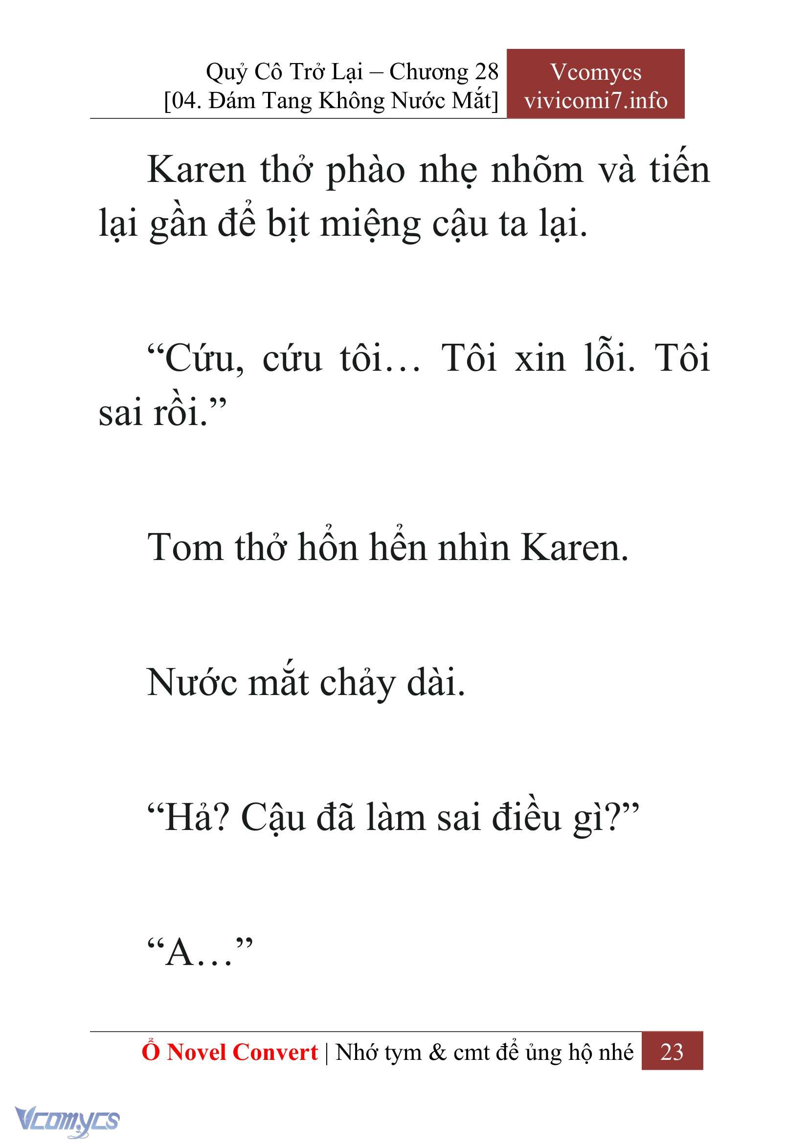 [Novel] Quý Cô Trở Lại Chap 28 - Trang 2
